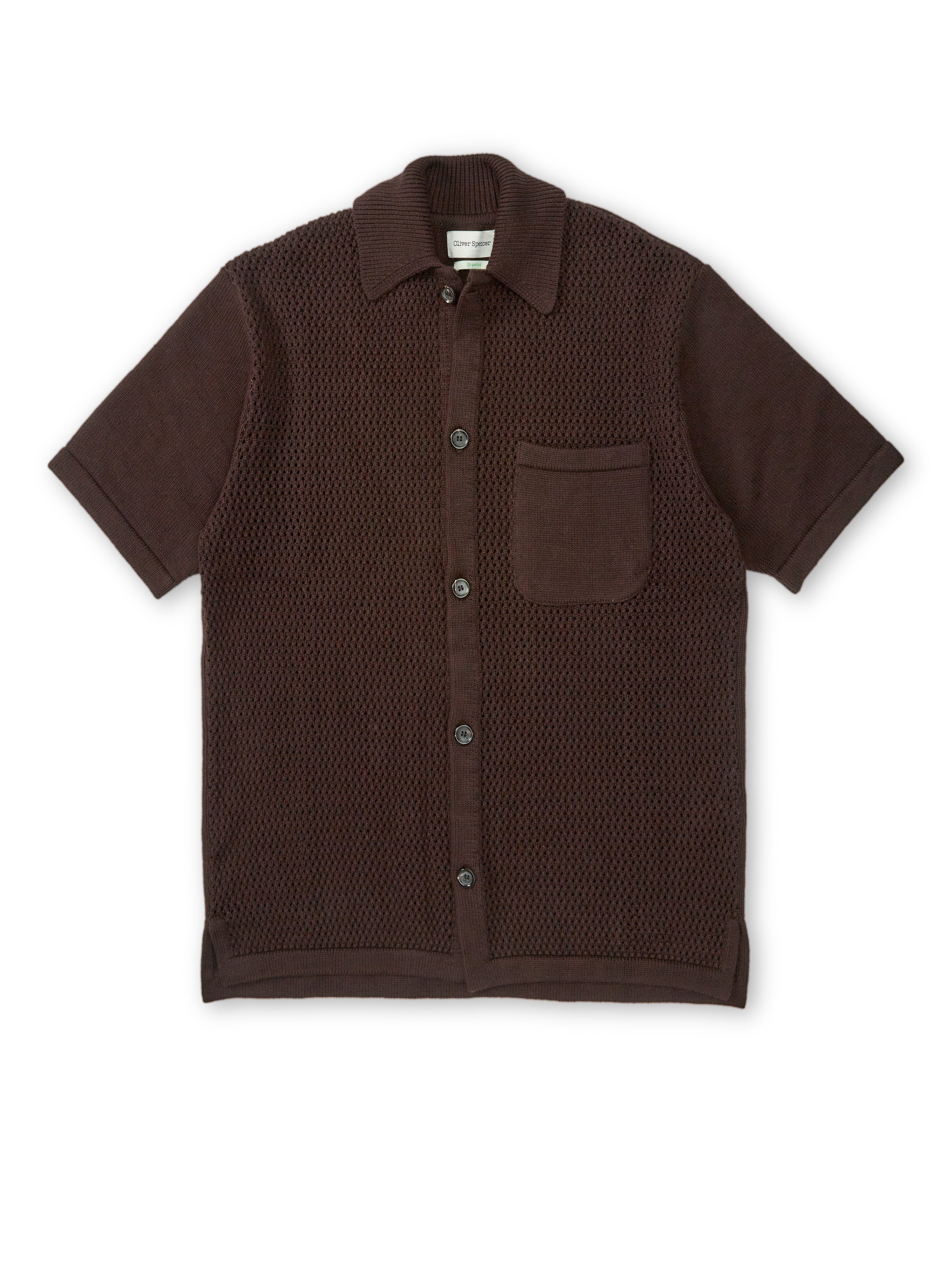  Short Sleeve Mawes Knitted Shirt Tamar Brown