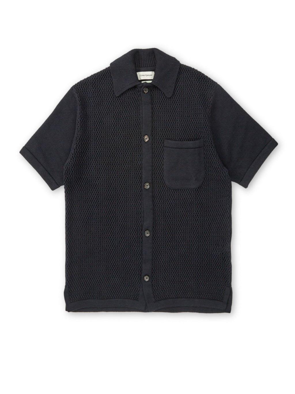  Short Sleeve Mawes Knitted Shirt Tamar Navy