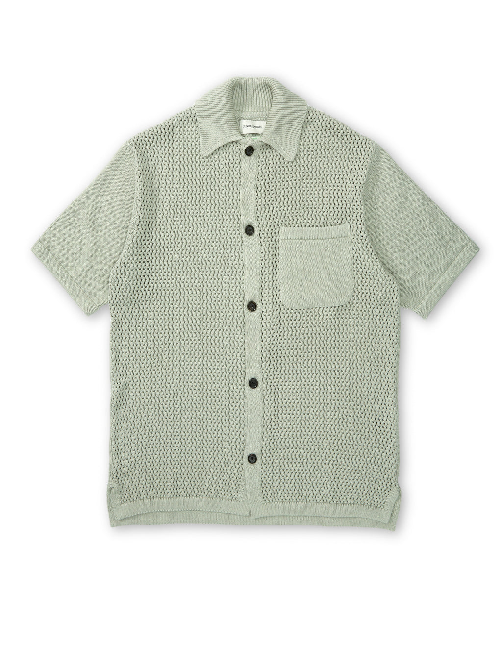  Short Sleeve Mawes Knitted Shirt Tamar Pale Green