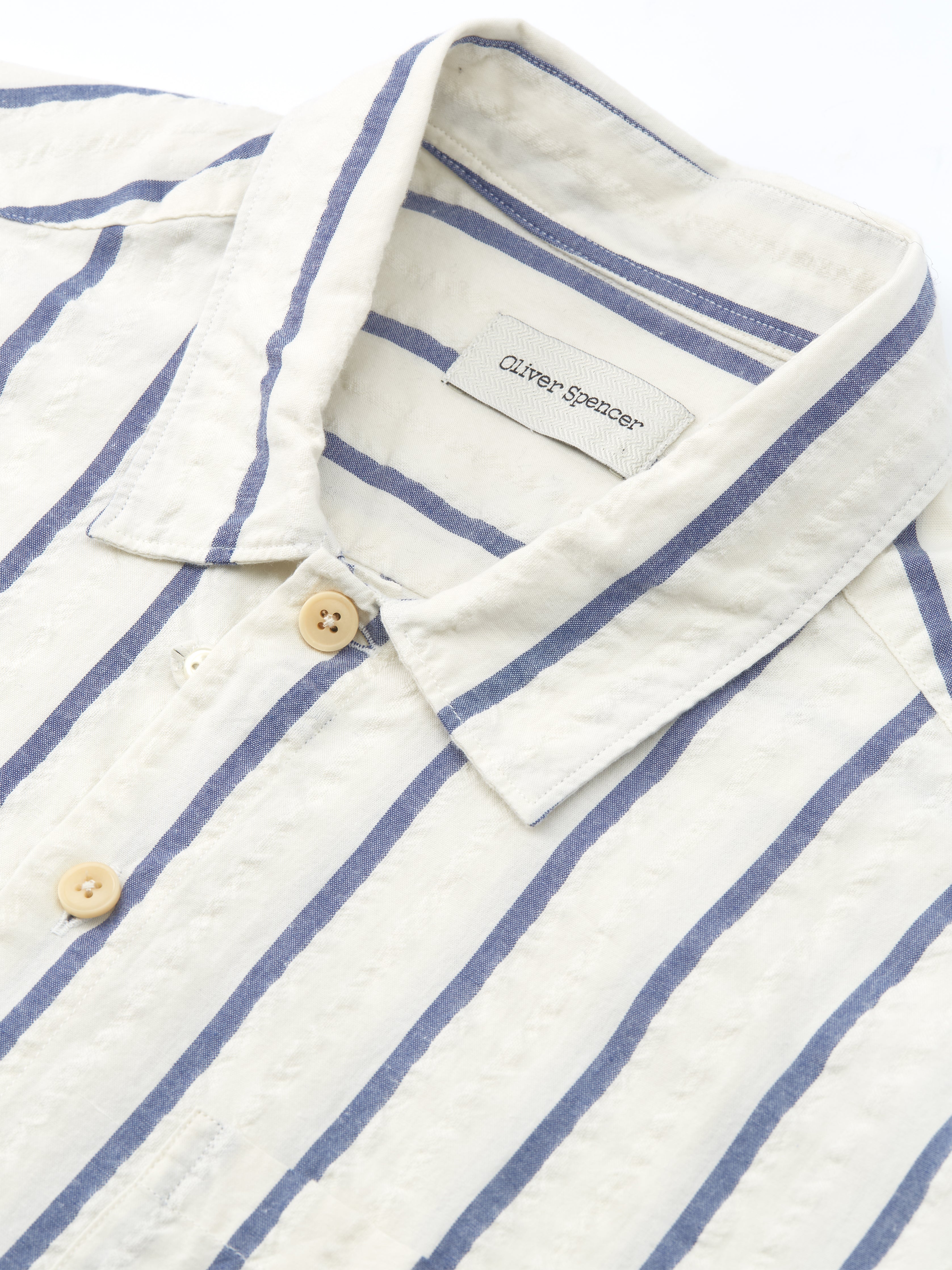  Riviera Short Sleeve Shirt Rickman White/Blue