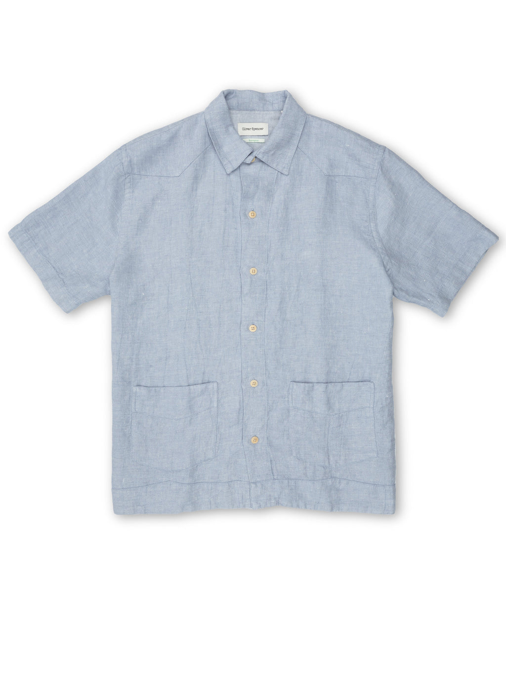  Cuban Short Sleeve Shirt Drescher Blue