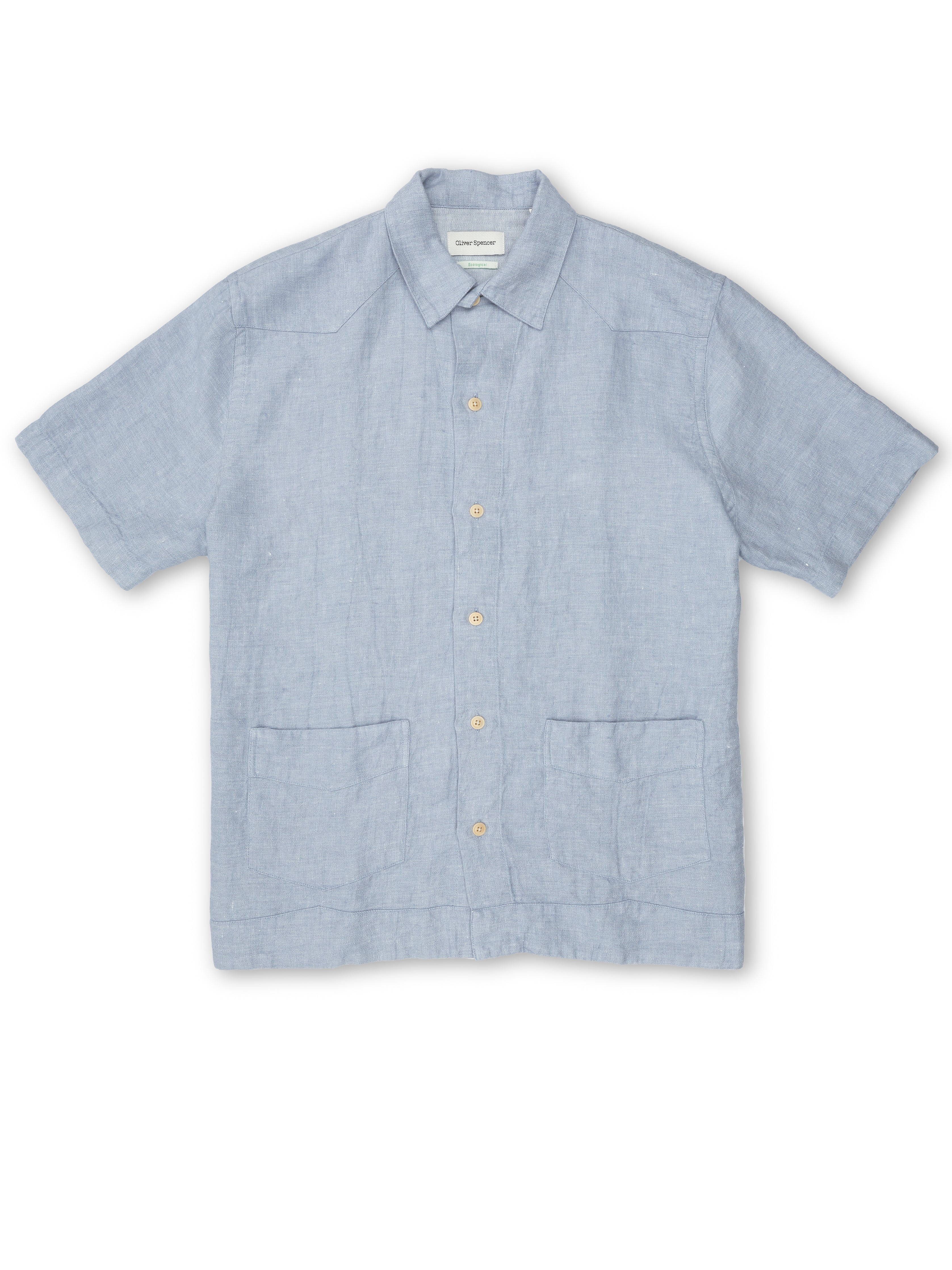  Cuban Short Sleeve Shirt Drescher Blue