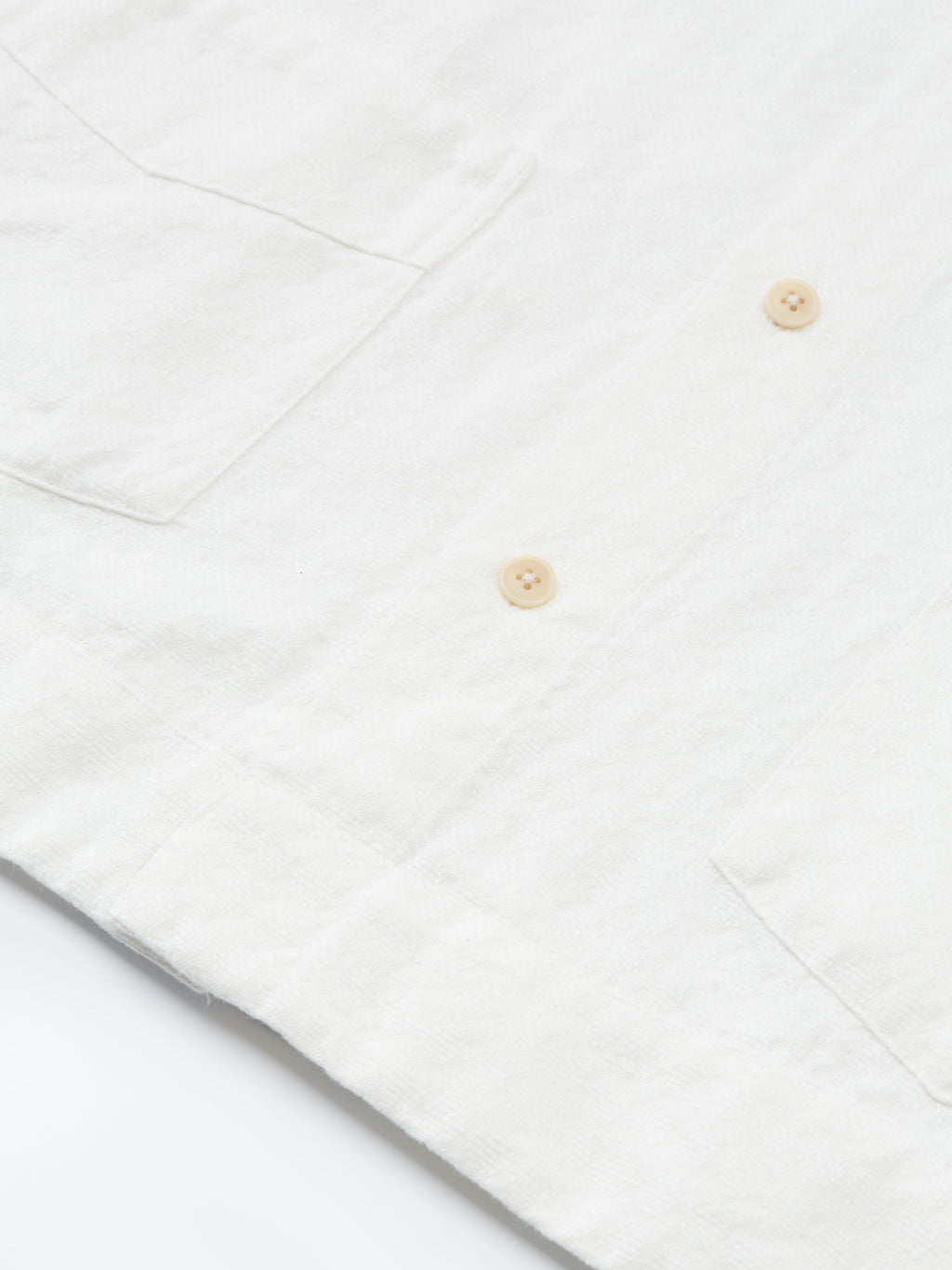  Cuban Short Sleeve Shirt Medley White