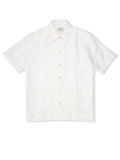  Cuban Short Sleeve Shirt Medley White
