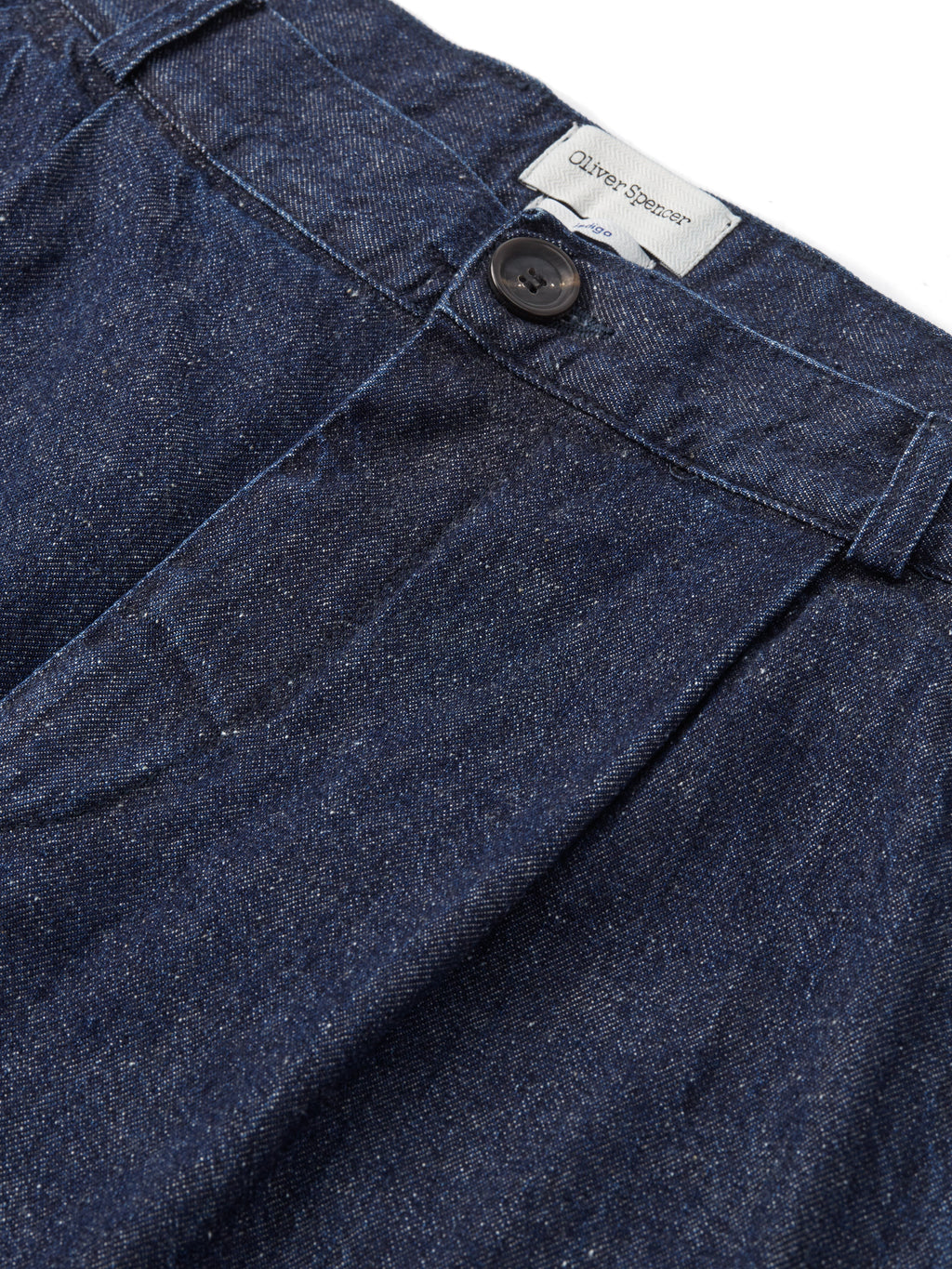  Morton Pleated Trousers Burnham Denim Indigo Blue
