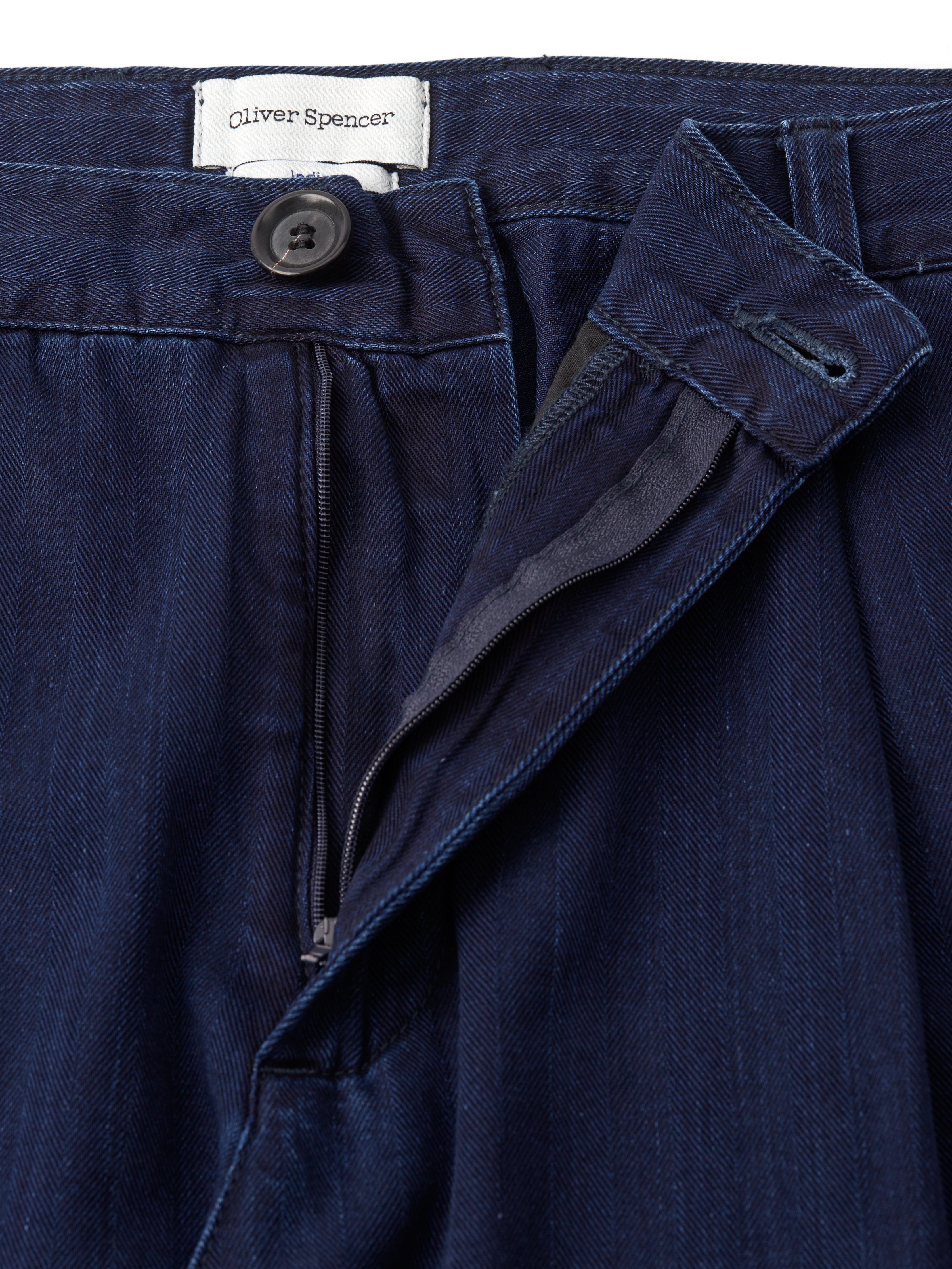  Morton Pleated Trousers Faye Indigo Blue