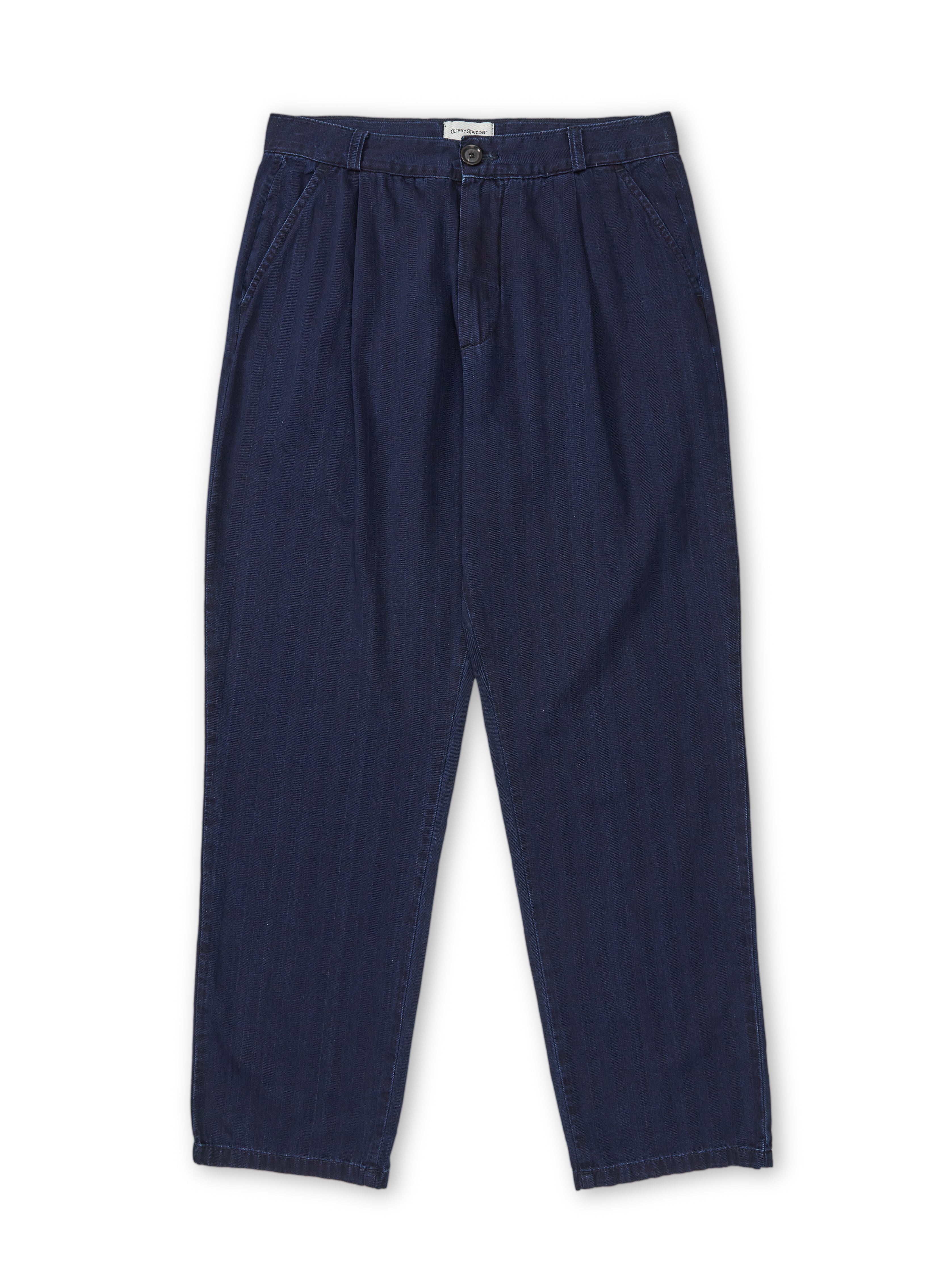  Morton Pleated Trousers Faye Indigo Blue