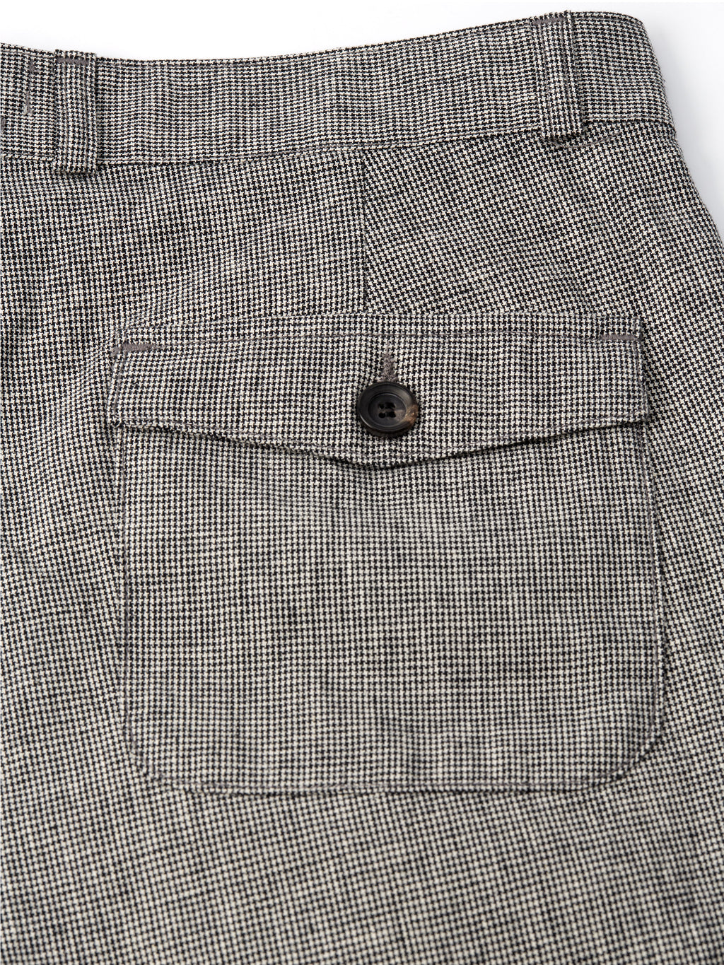  Morton Pleated Trousers Rackfield Black/White