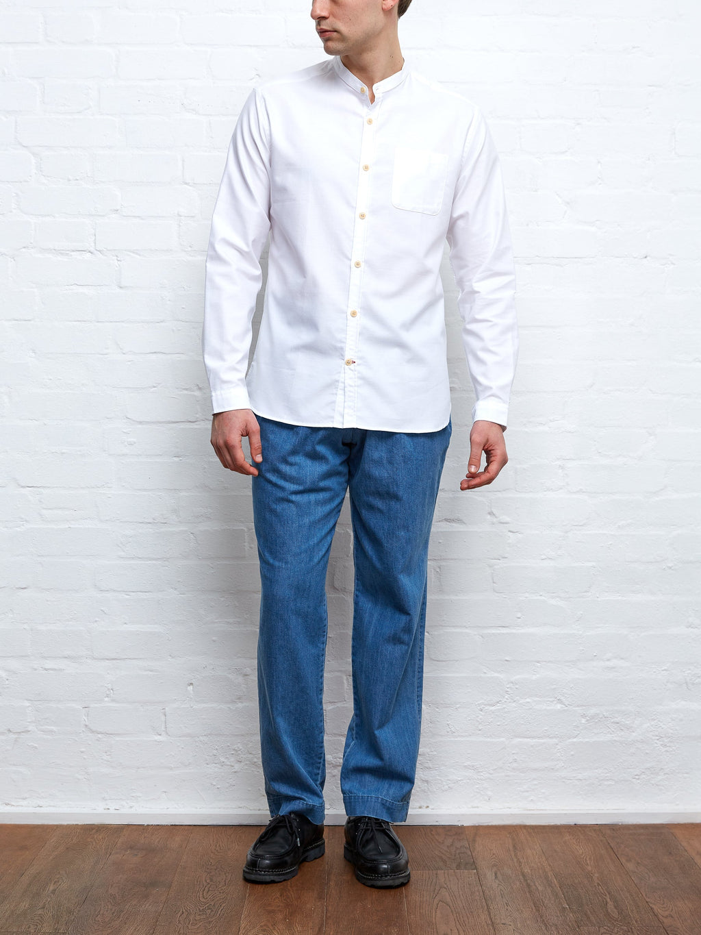  Grandad Shirt Brecon White