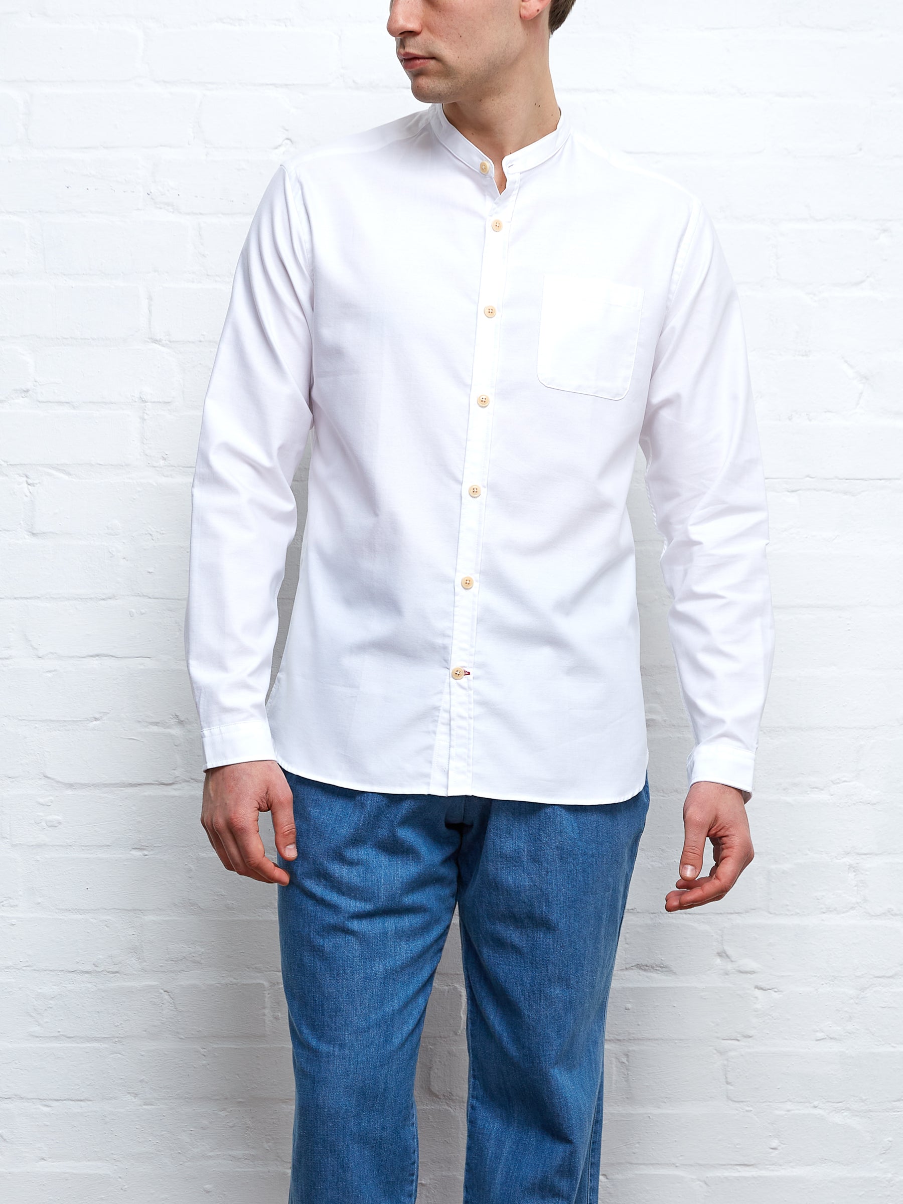  Grandad Shirt Brecon White