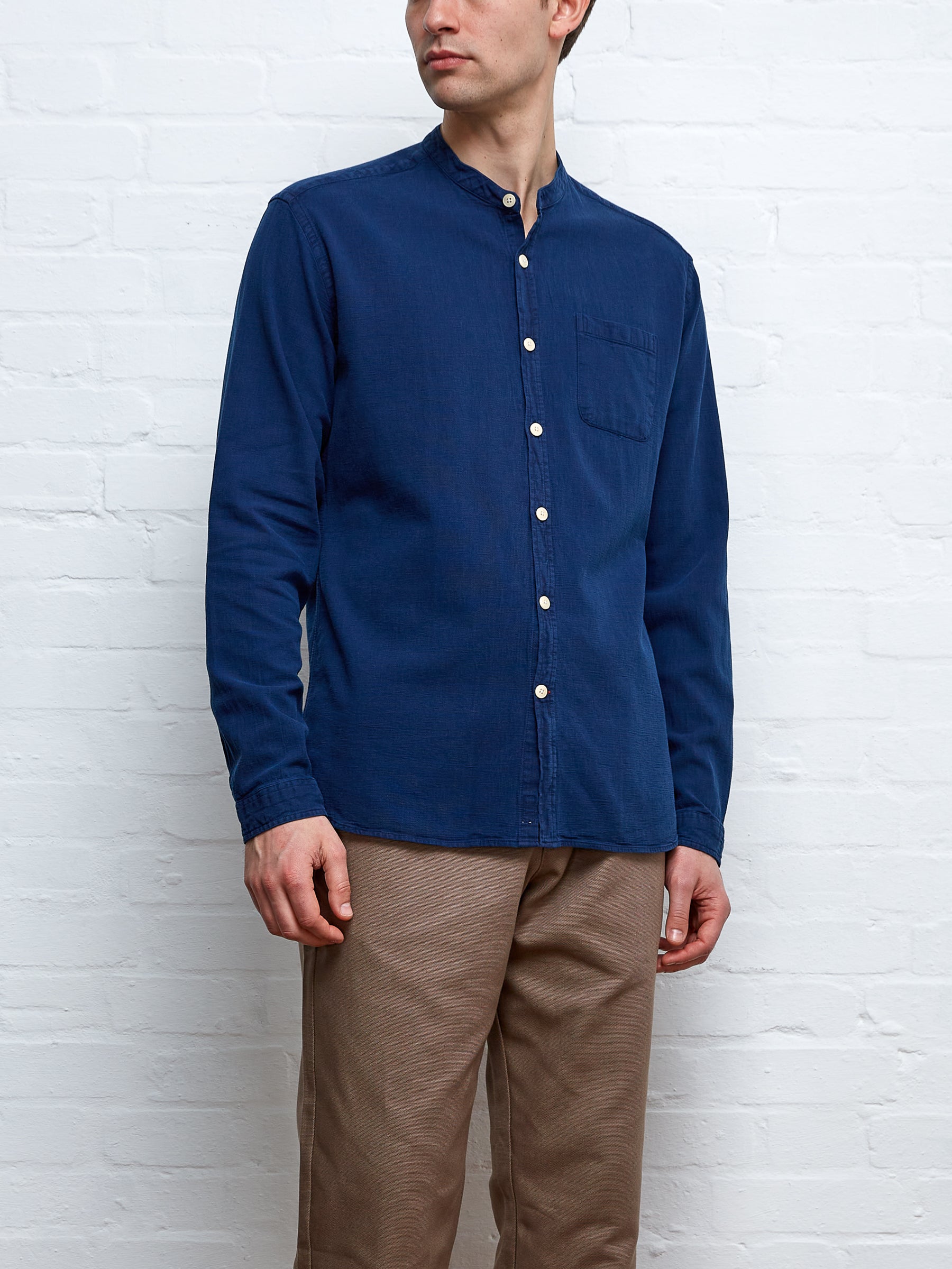  Grandad Shirt Kildale Indigo Rinse
