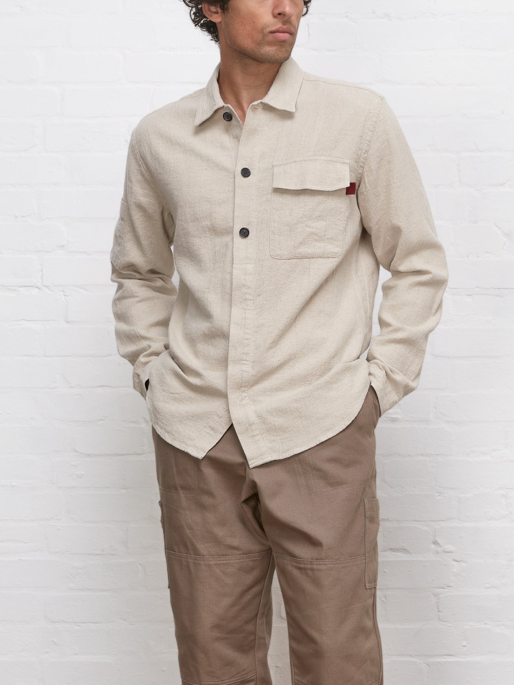  Oliver Spencer X Niwaki Haru Gardening Overshirt Bruton Beige