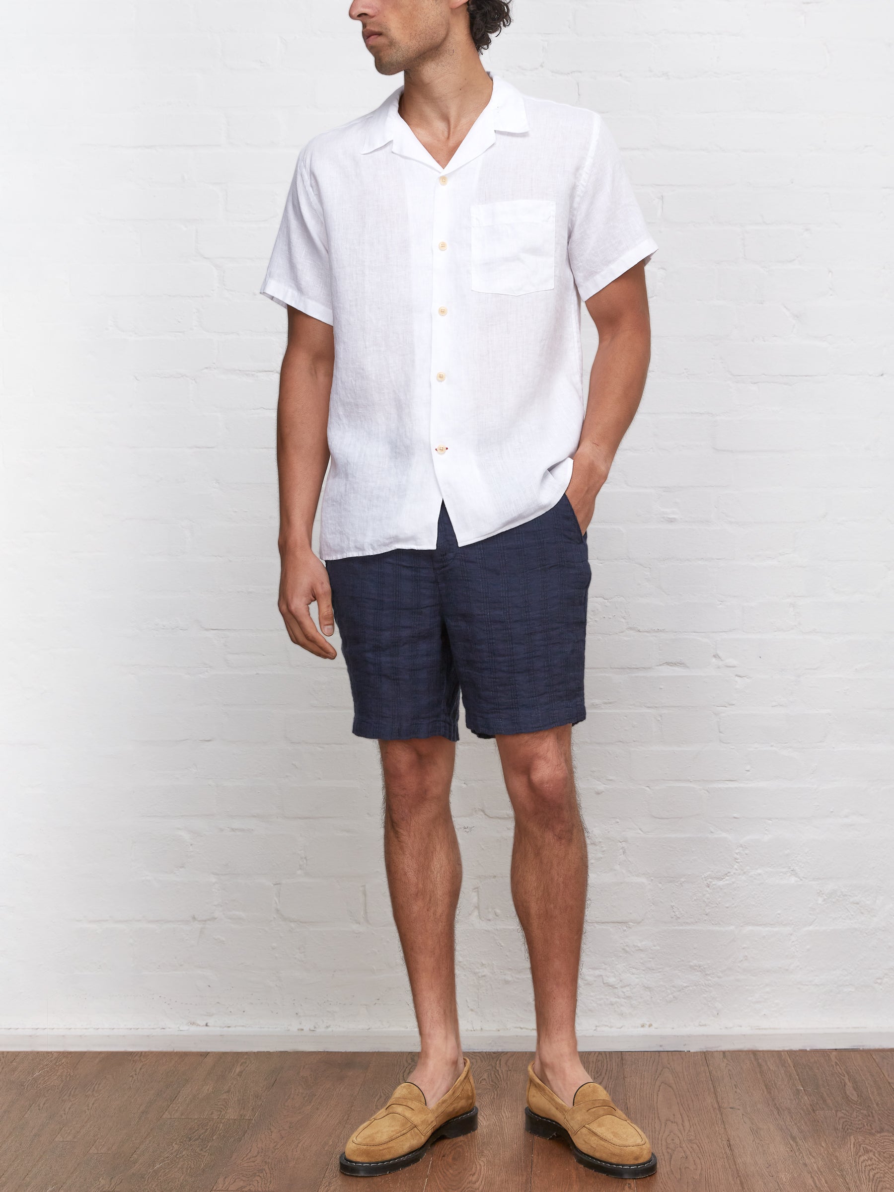  Havana Short Sleeve Shirt Bridford White