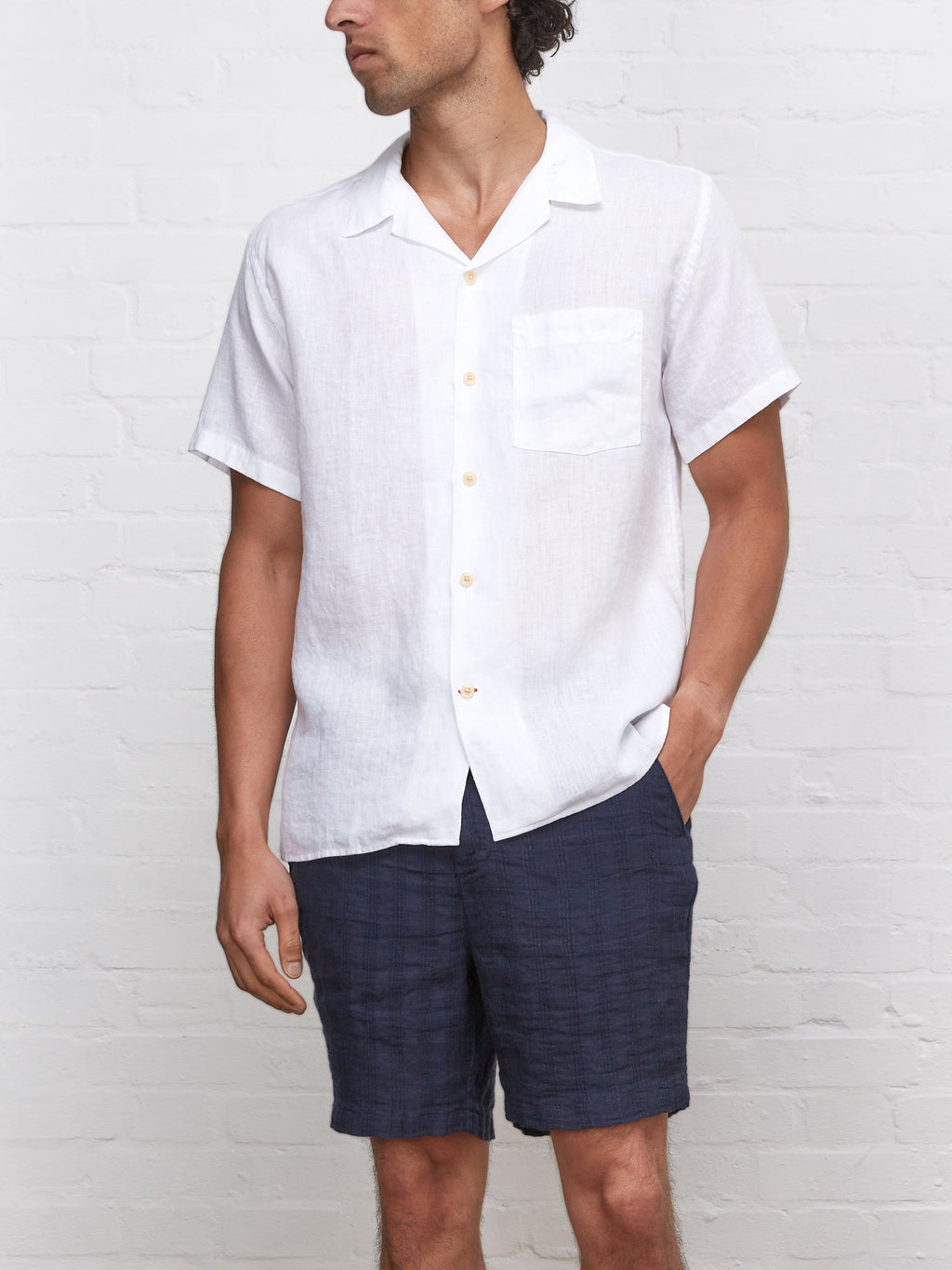  Havana Short Sleeve Shirt Bridford White