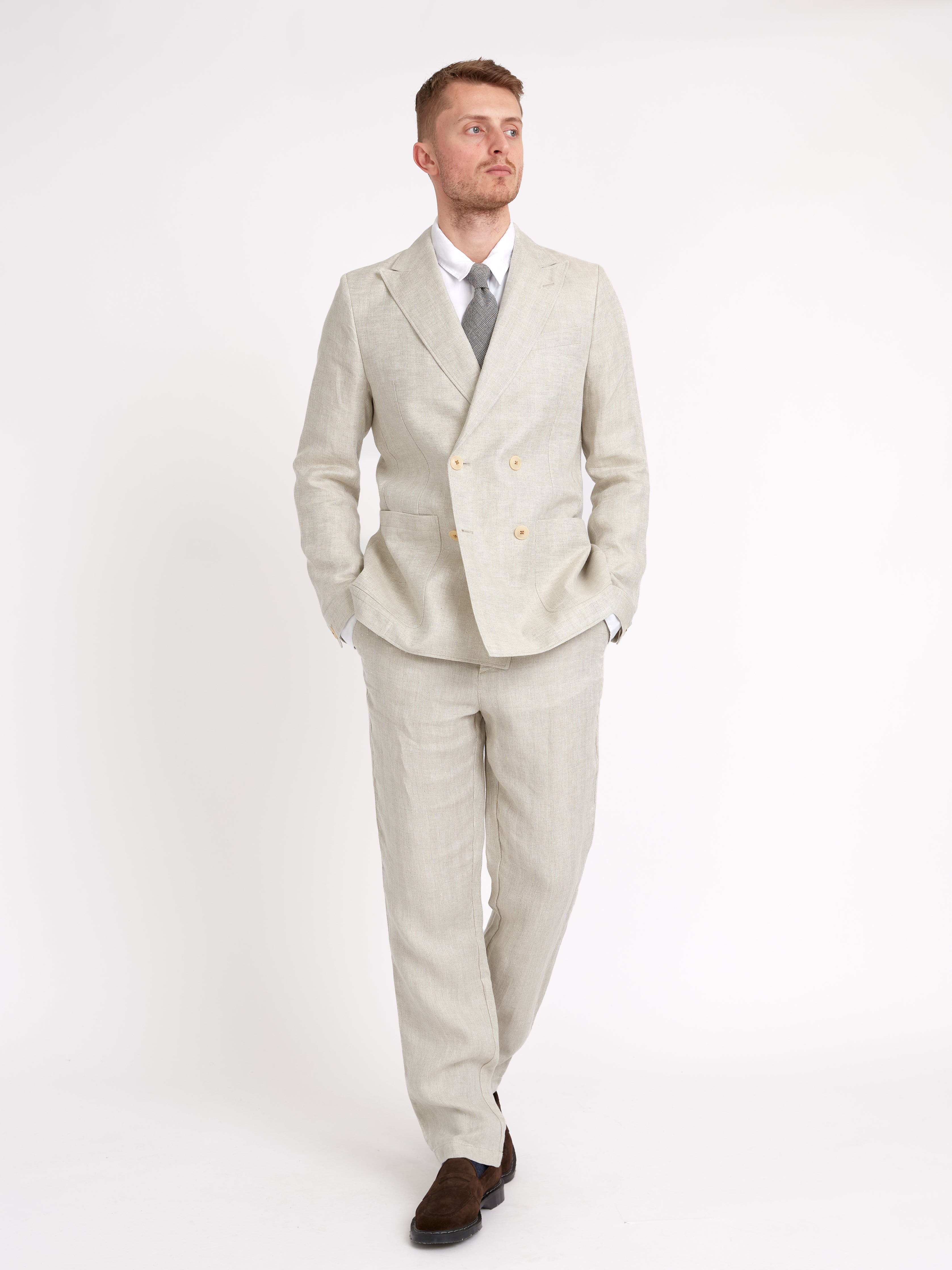  Sand Davidson Double-Breasted Suit