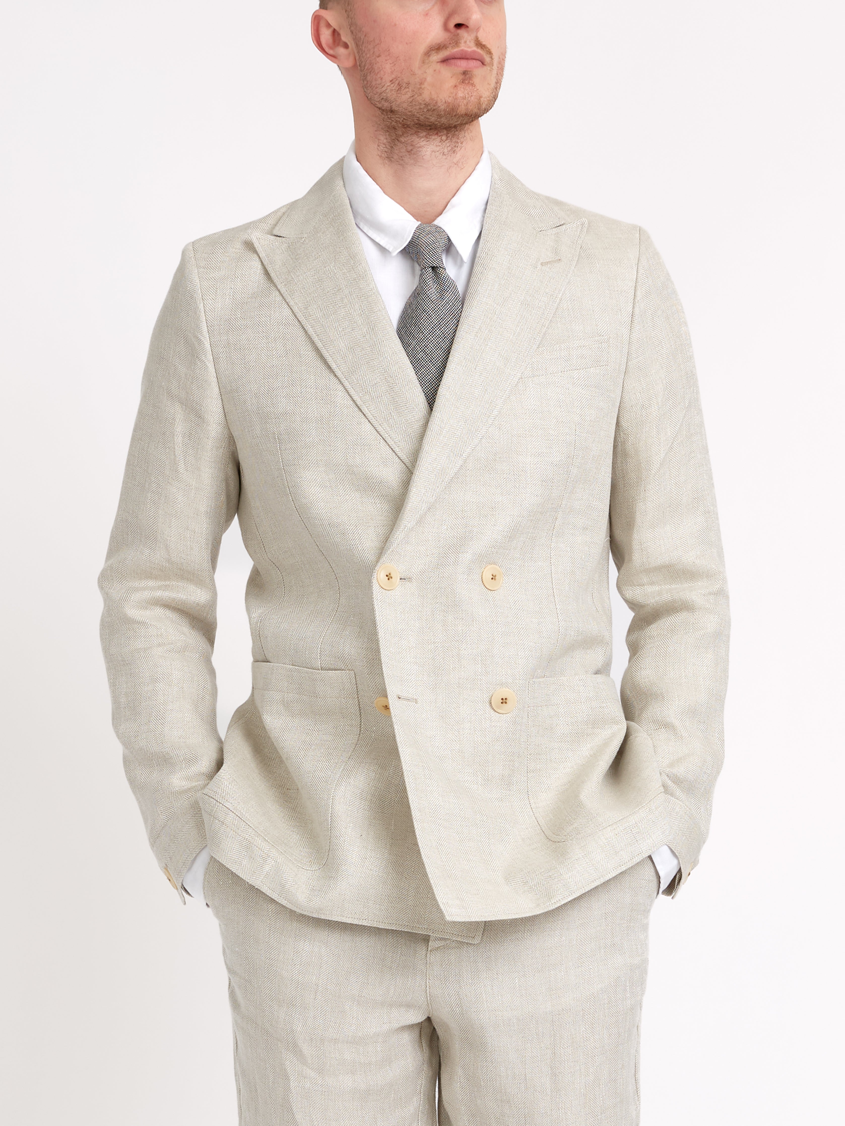  Sand Davidson Double-Breasted Suit