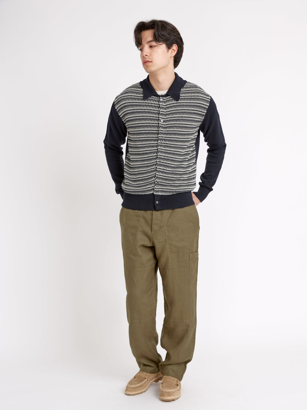  Roxwell Knitted Jacket Riverton Navy