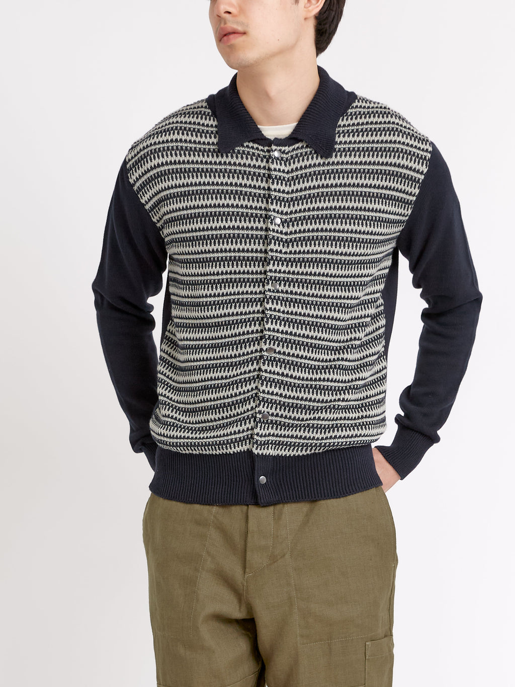  Roxwell Knitted Jacket Riverton Navy