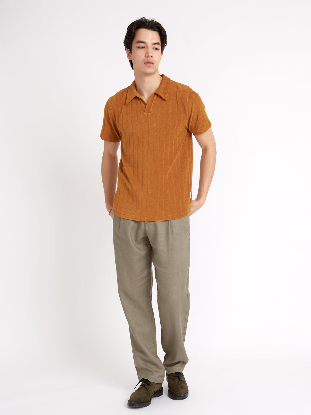  Austell Short Sleeve Polo Shirt Haywood Ochre