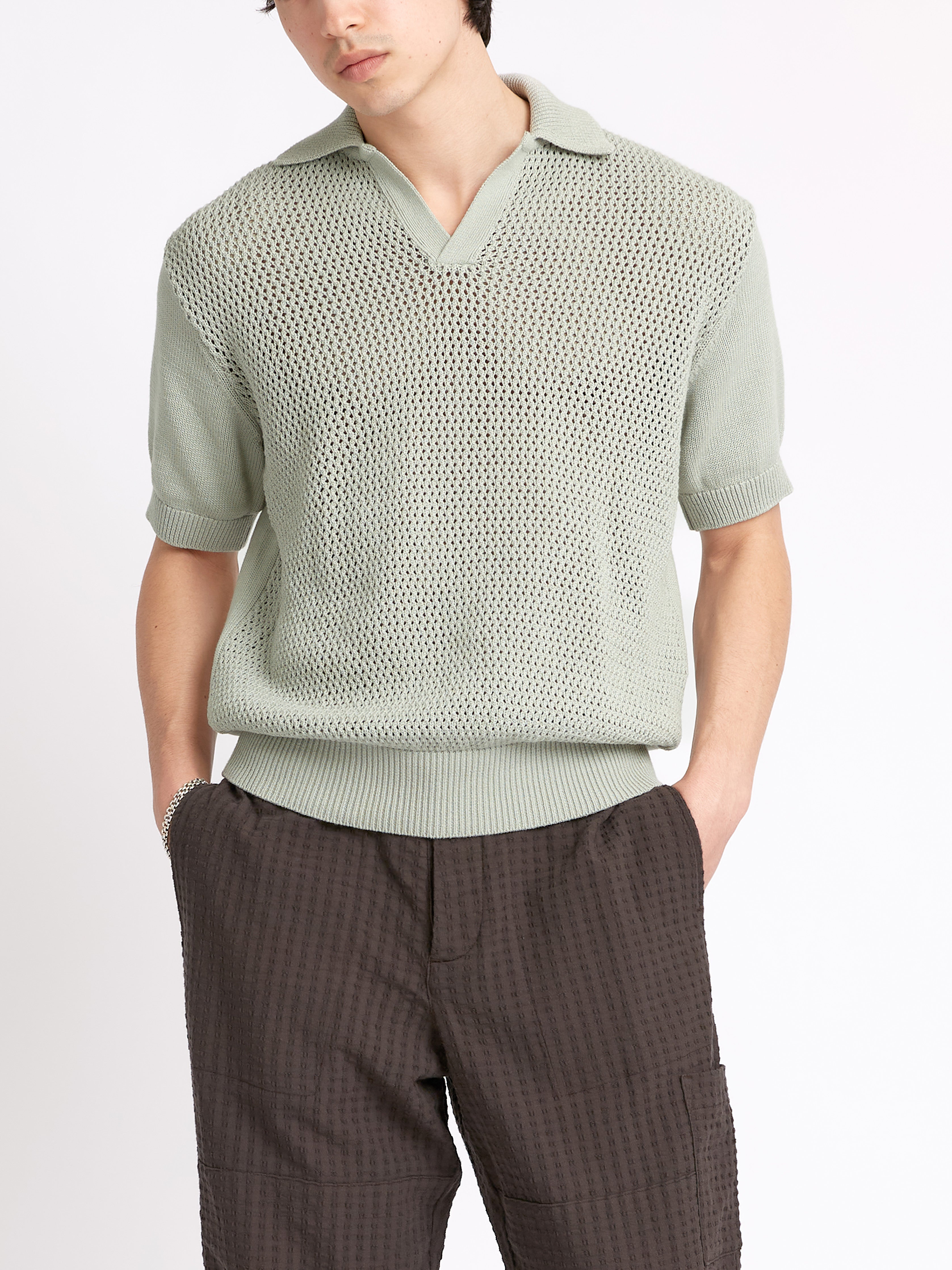  Short Sleeve Penhale Polo Shirt Tamar Pale Green