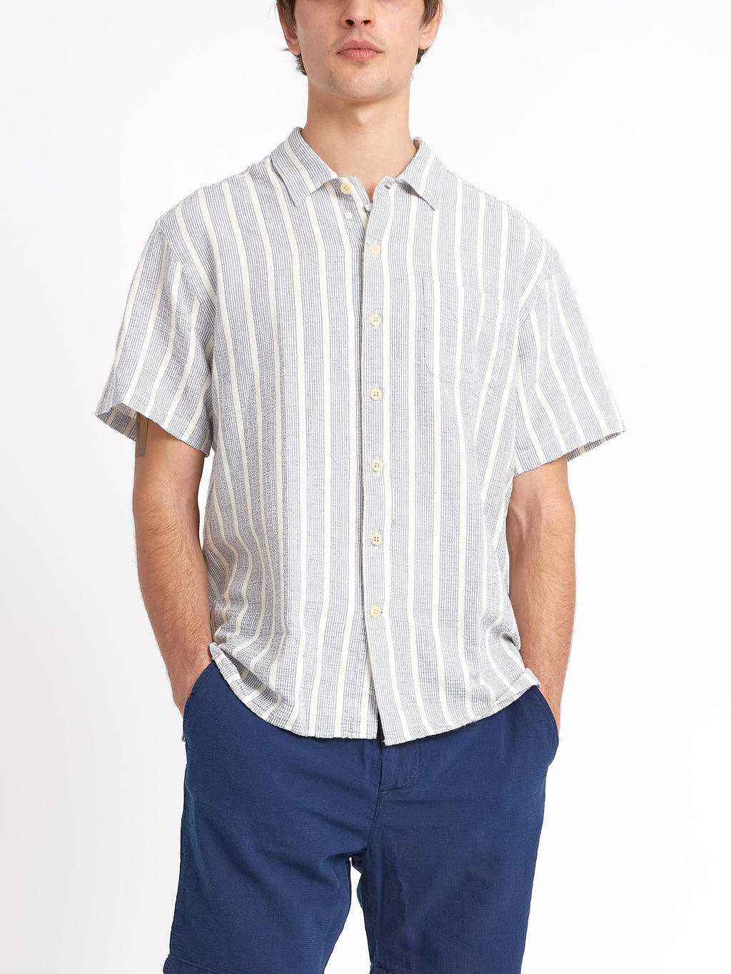  Riviera Short Sleeve Shirt Barlow Blue