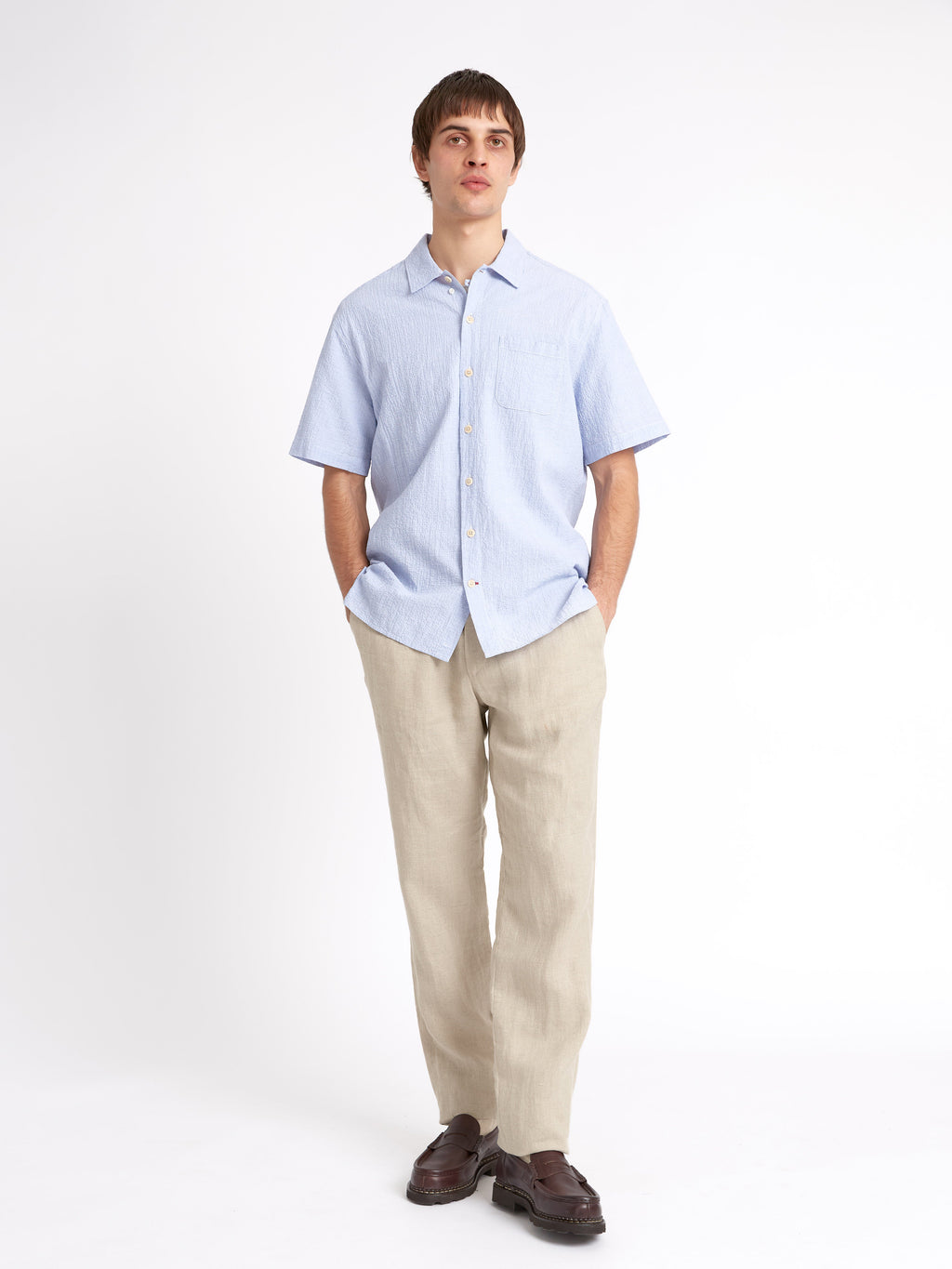  Riviera Short Sleeve Shirt Hughes Blue