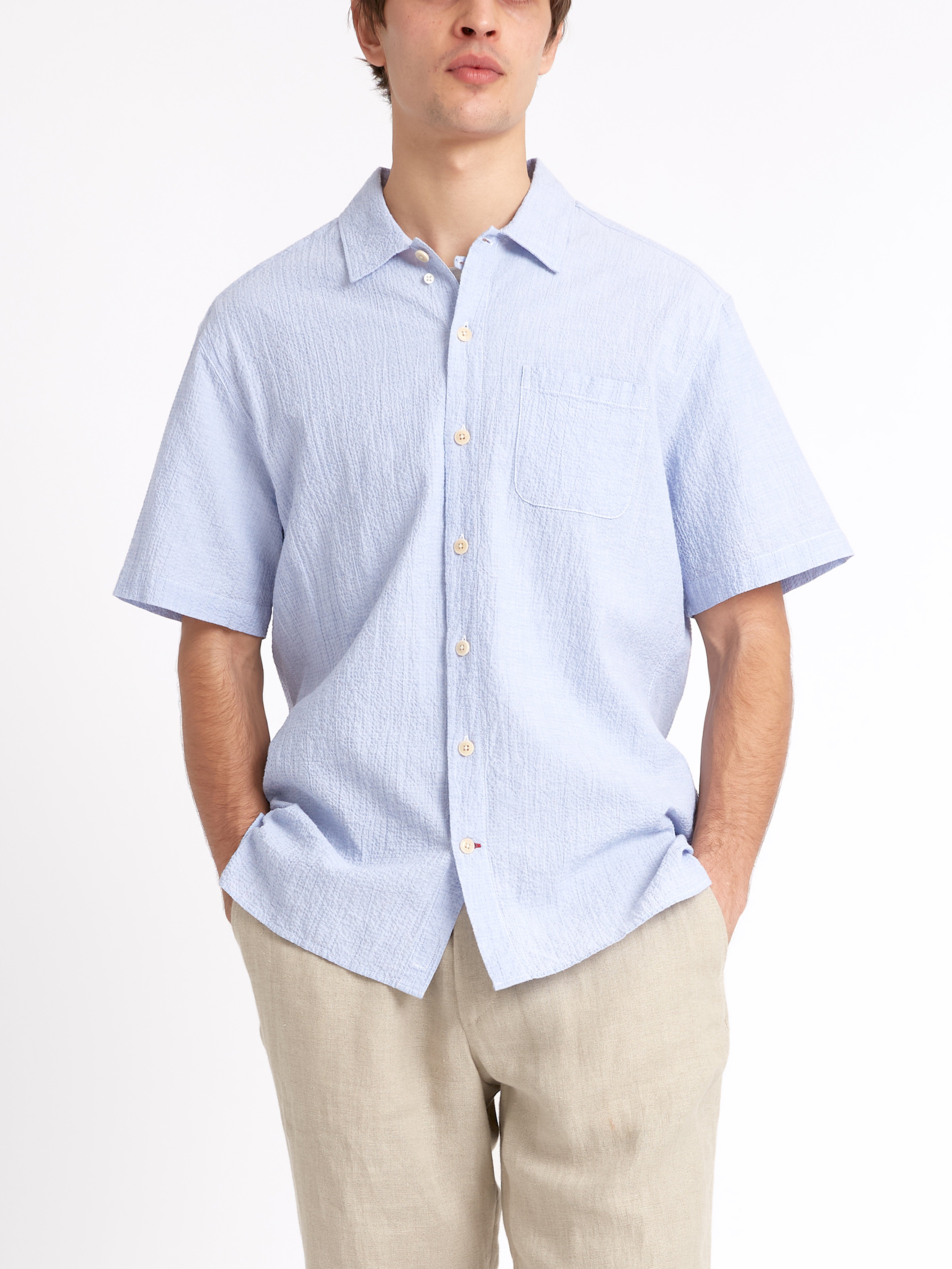  Riviera Short Sleeve Shirt Hughes Blue