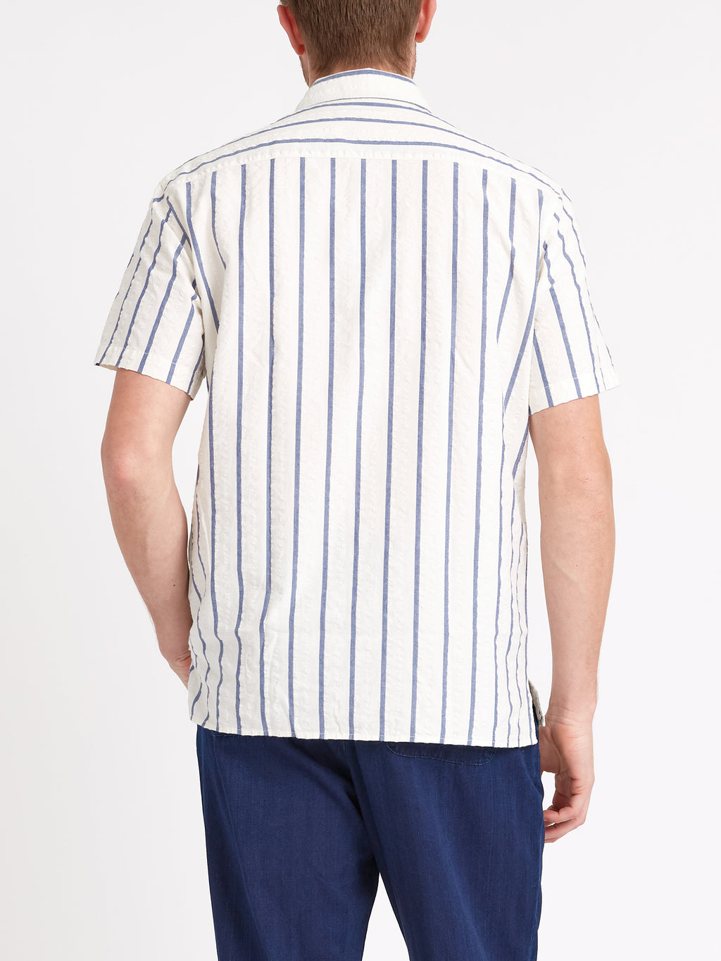  Riviera Short Sleeve Shirt Rickman White/Blue