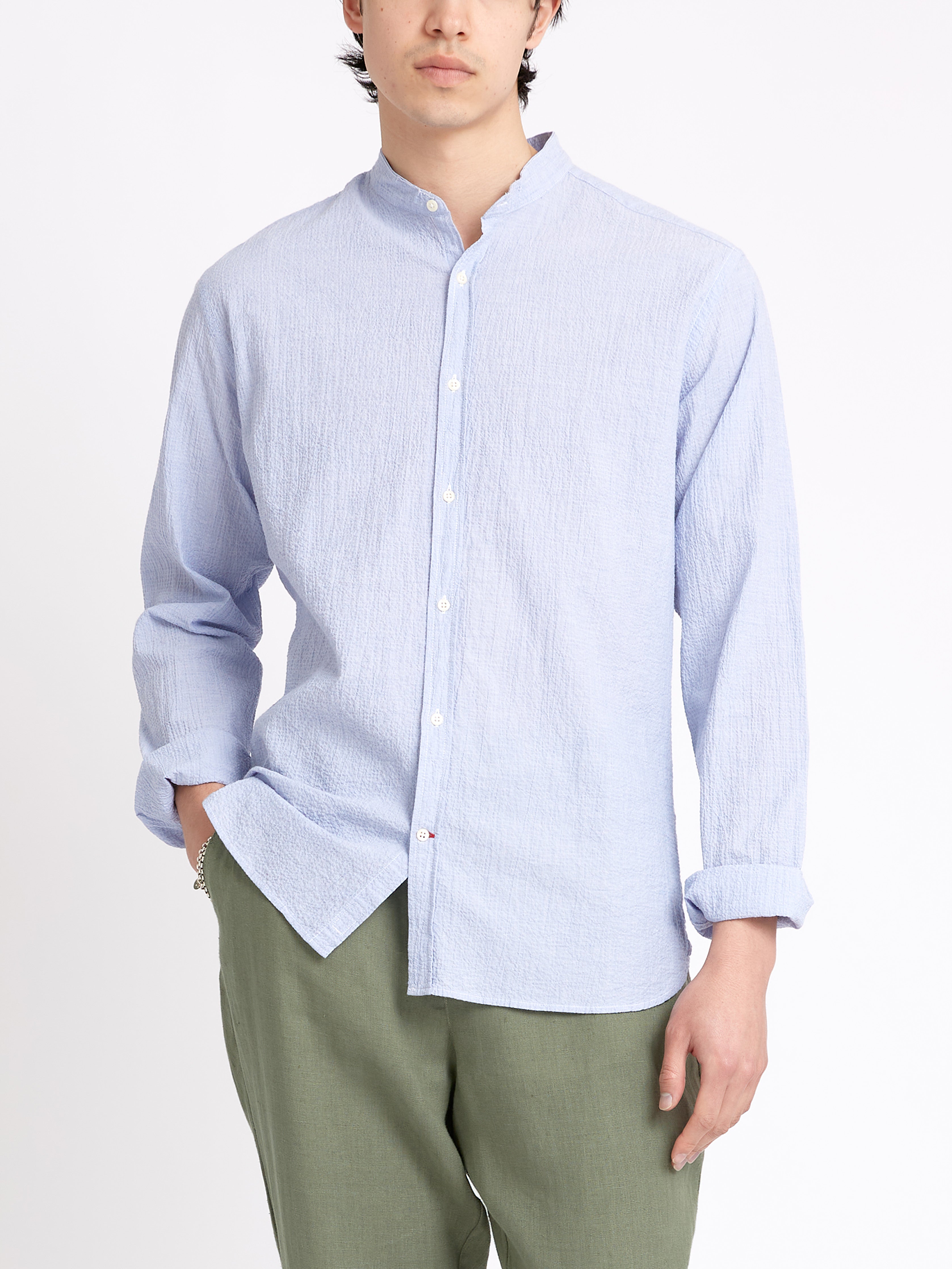  Grandad Shirt Hughes Blue