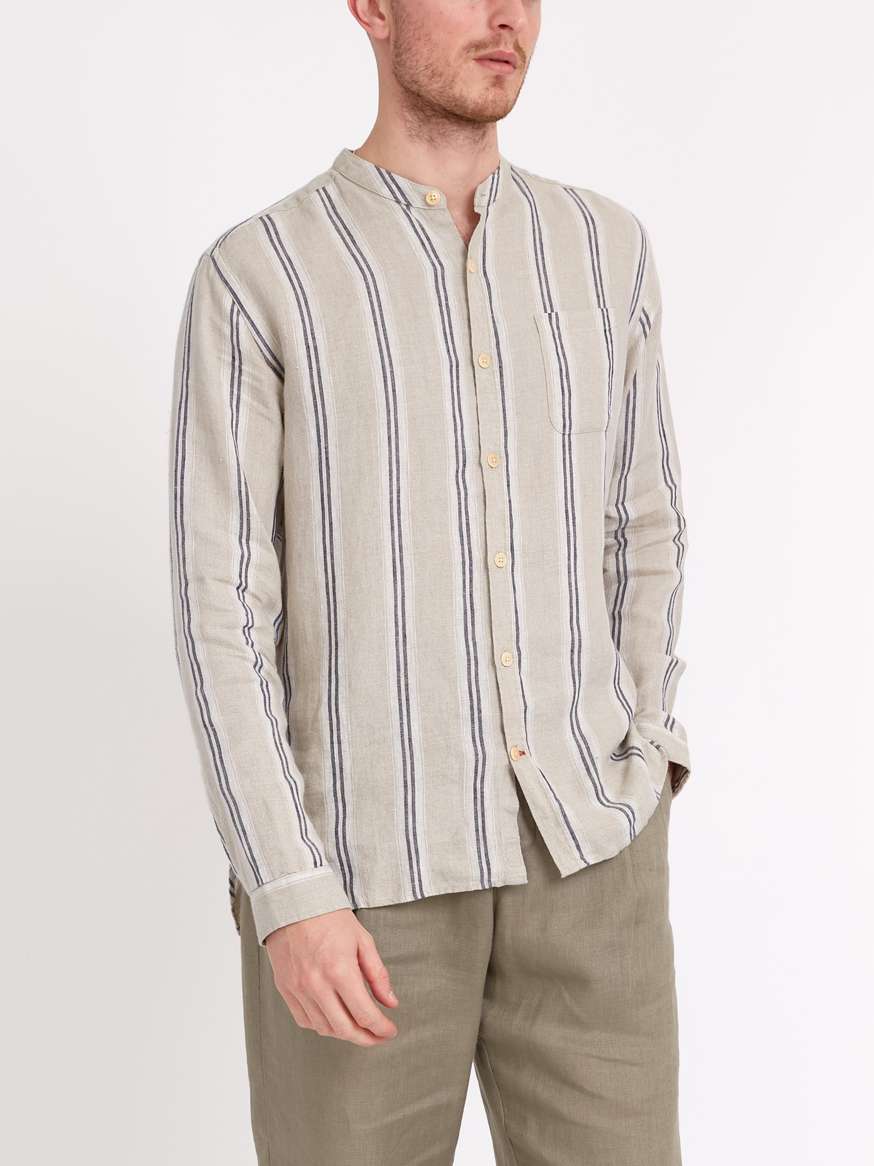  Grandad Shirt Loughlin Sand