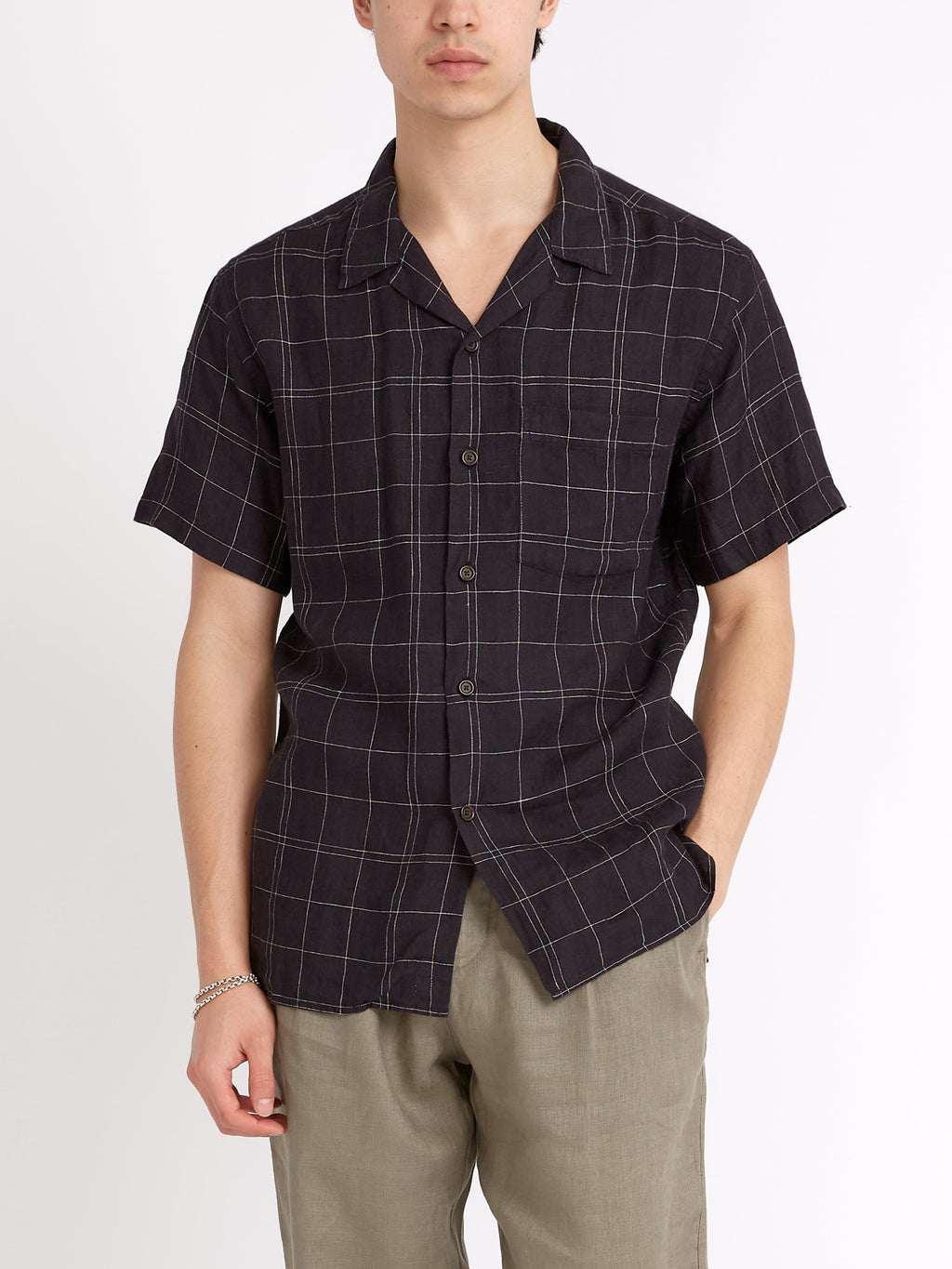  Havana Short Sleeve Shirt Frankel Black