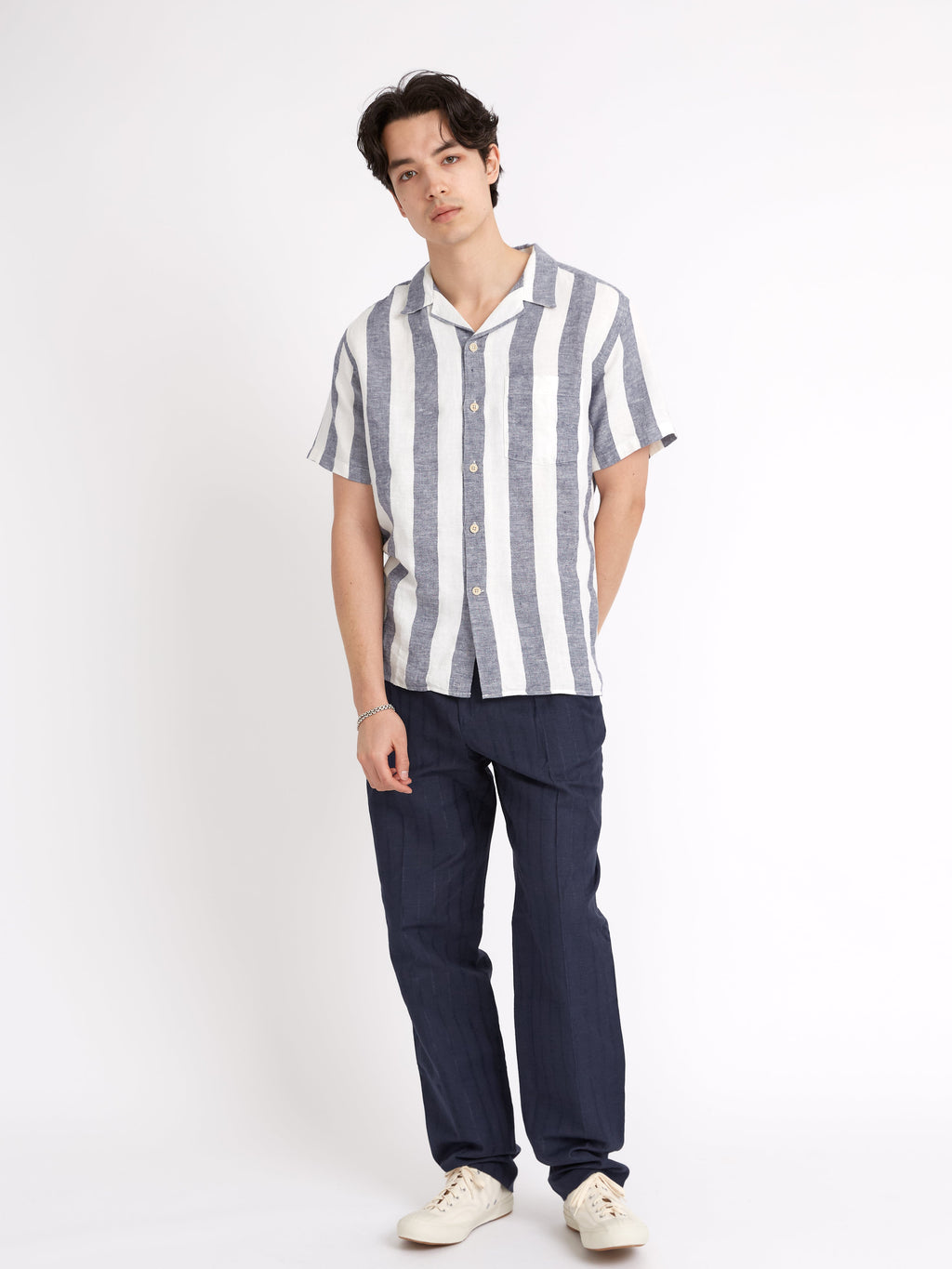  Havana Short Sleeve Shirt Mortimer Blue/White