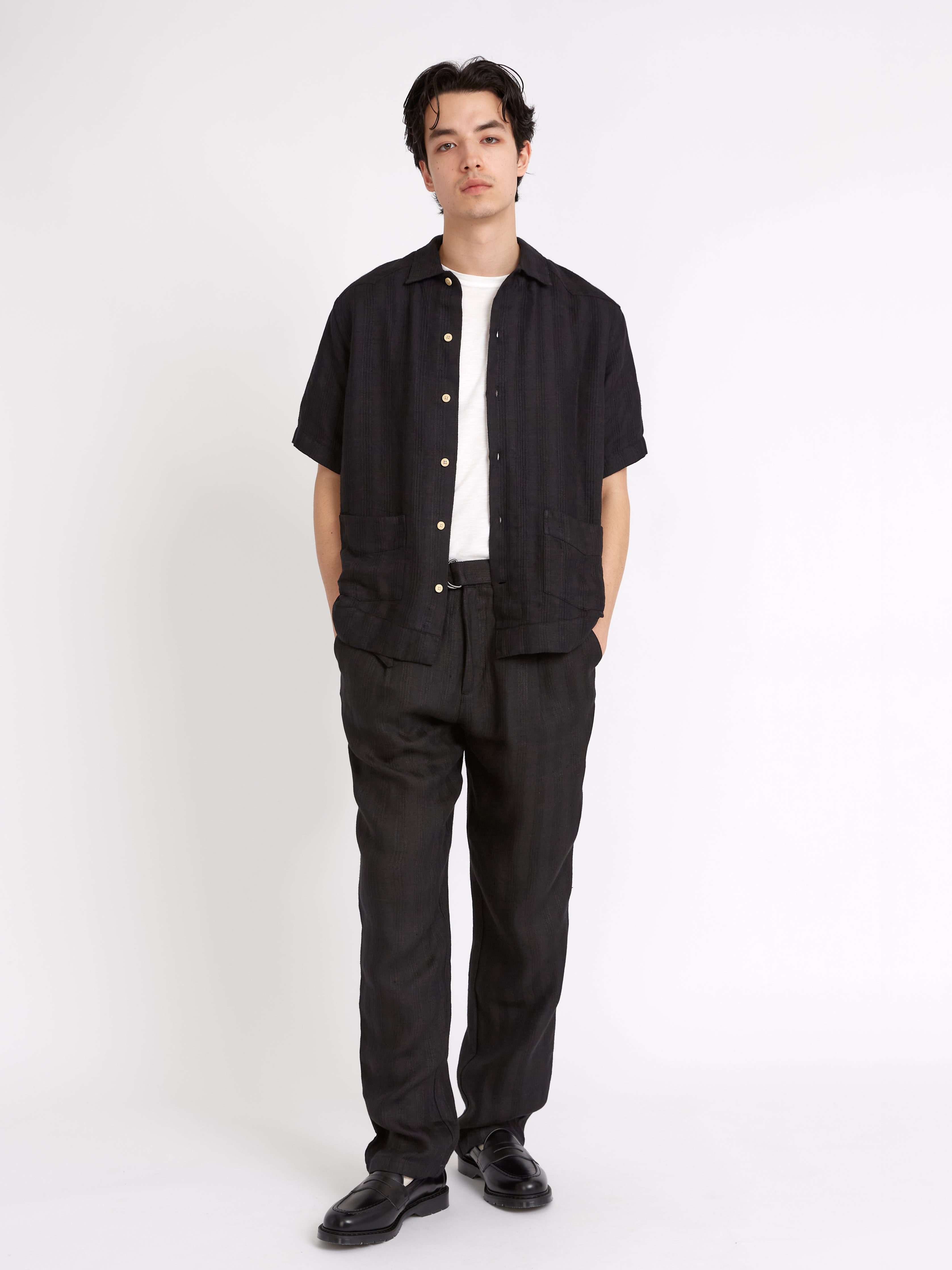  Cuban Short Sleeve Shirt Arnold Black