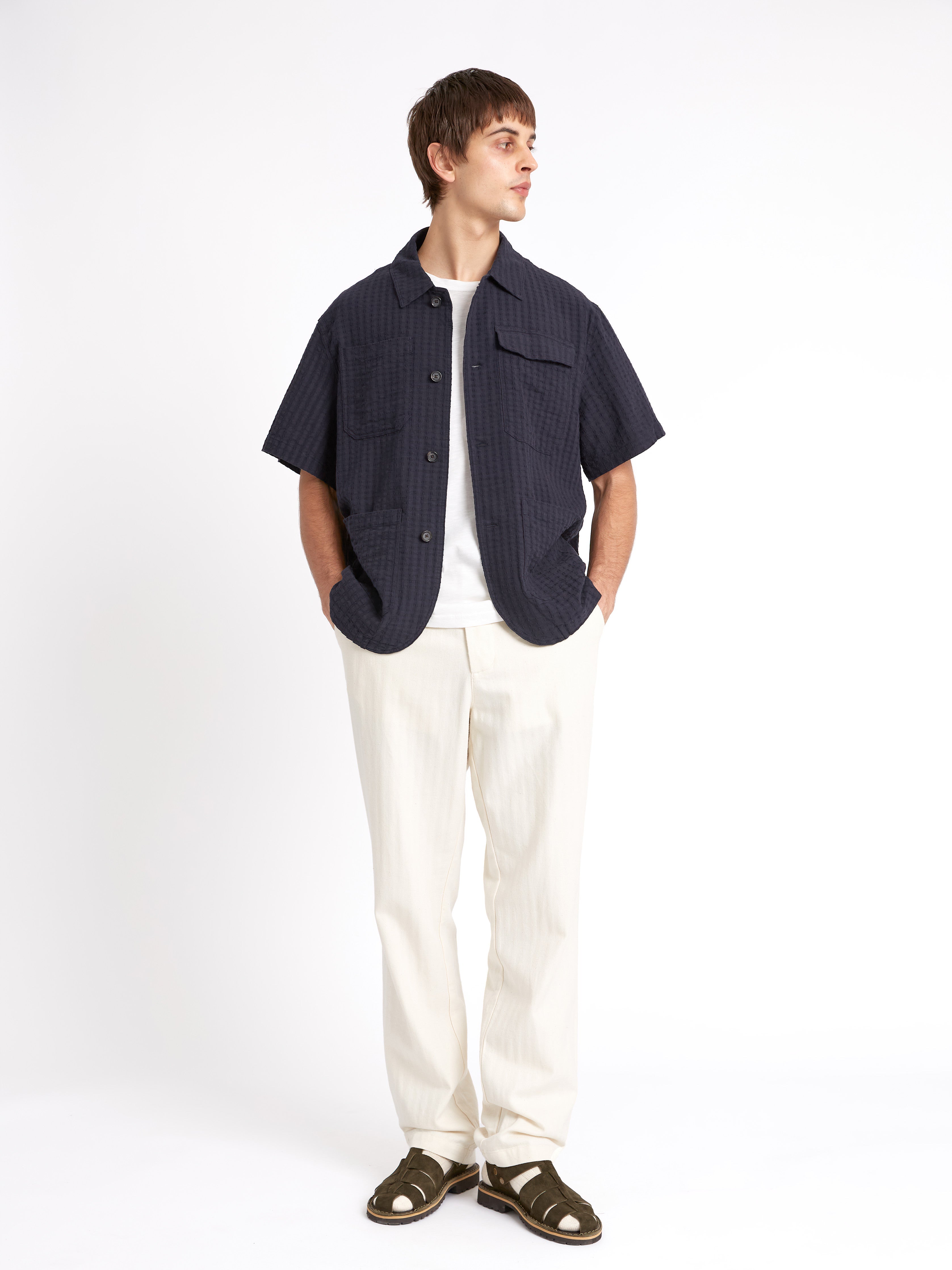  Short Sleeve Safari Shirt Sampson Navy