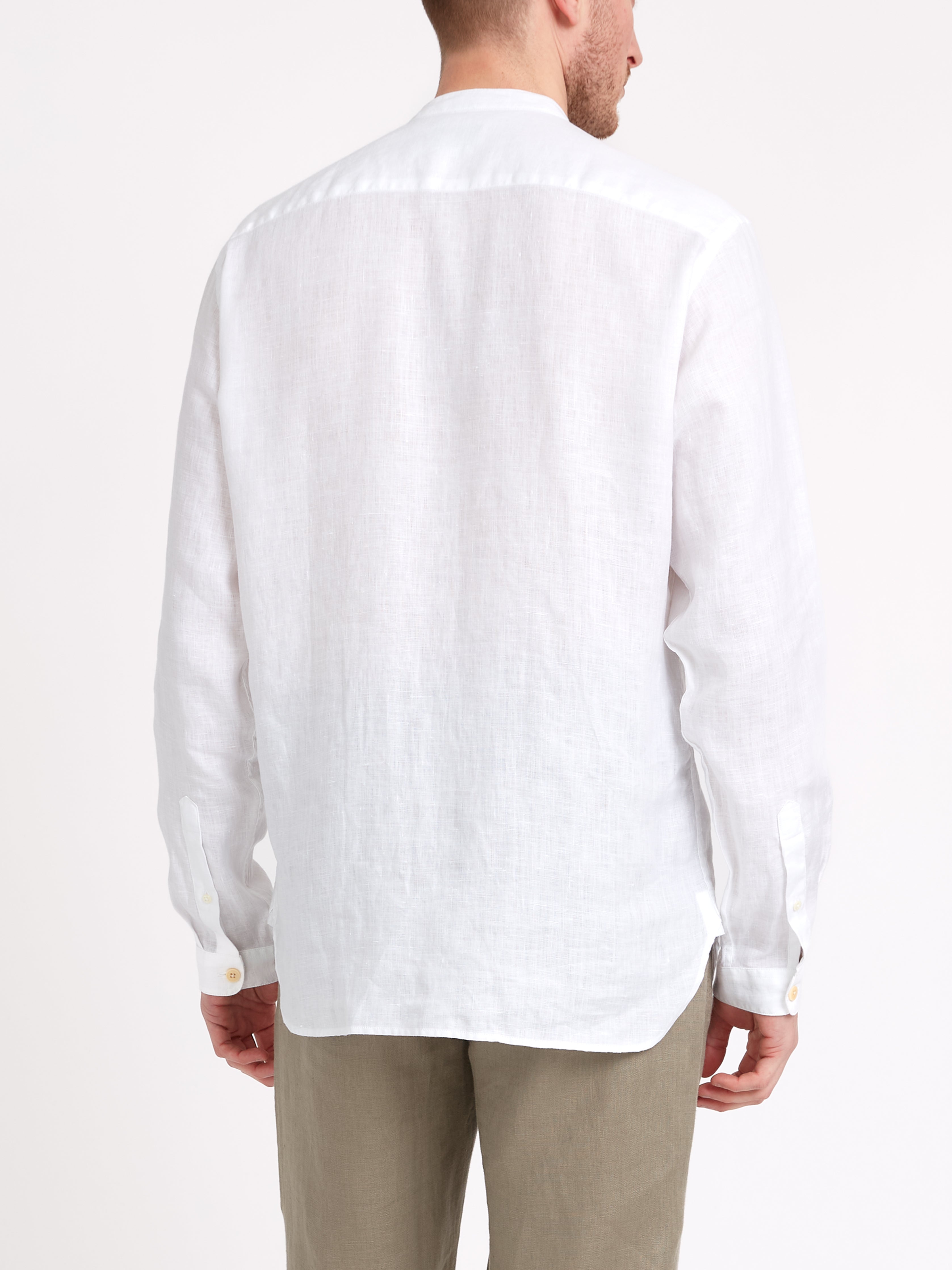  Collarless Ashcroft Shirt Bridford White