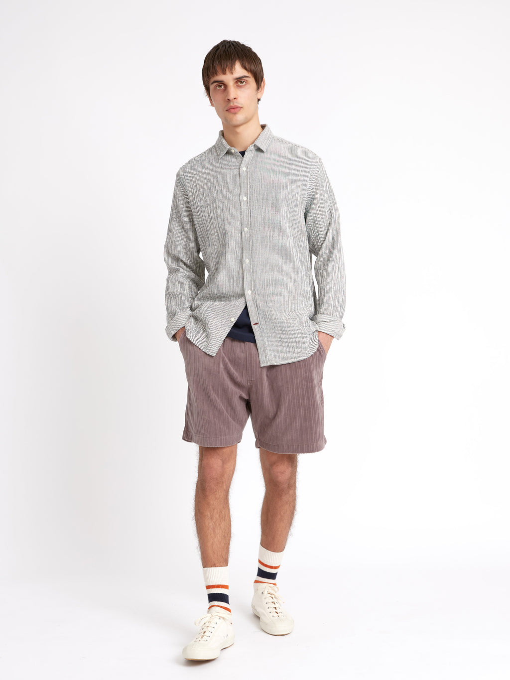  Clerkenwell Tab Shirt Gorwell Navy/White