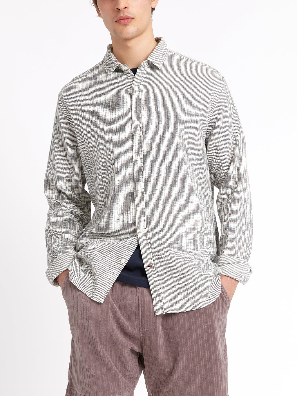  Clerkenwell Tab Shirt Gorwell Navy/White