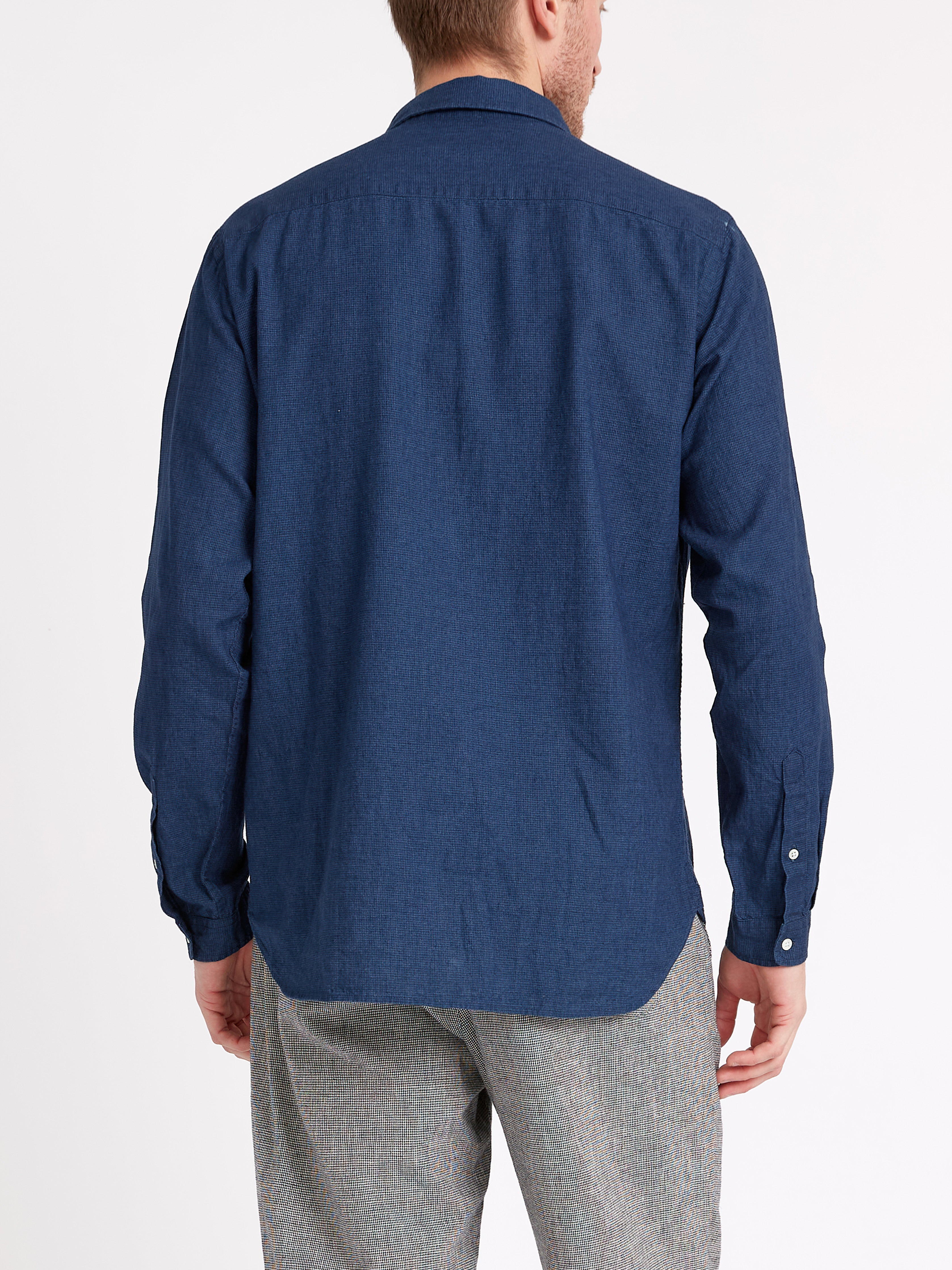  Eton Collar Shirt Lawes Navy
