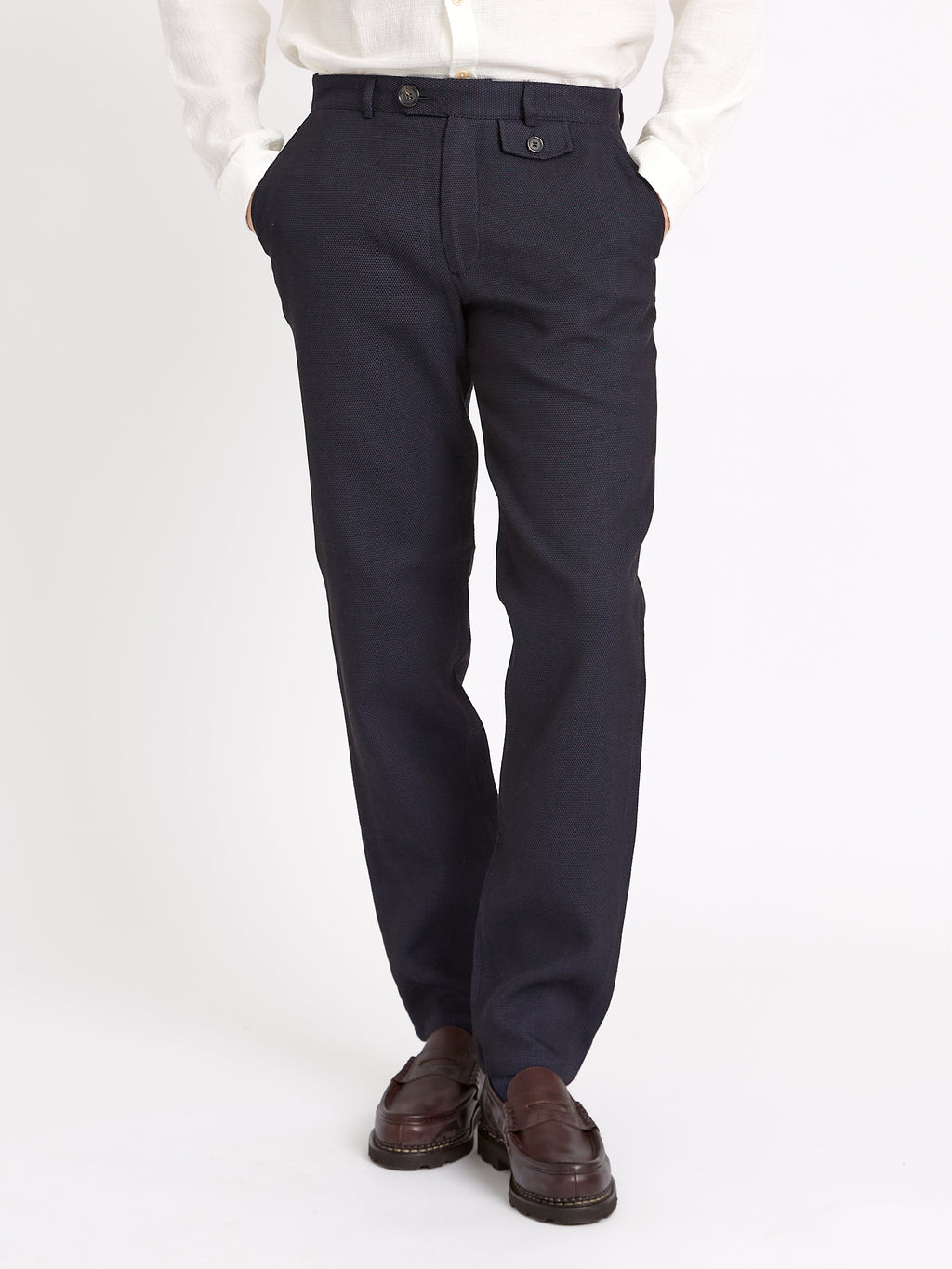  Fishtail Trousers Morva Navy