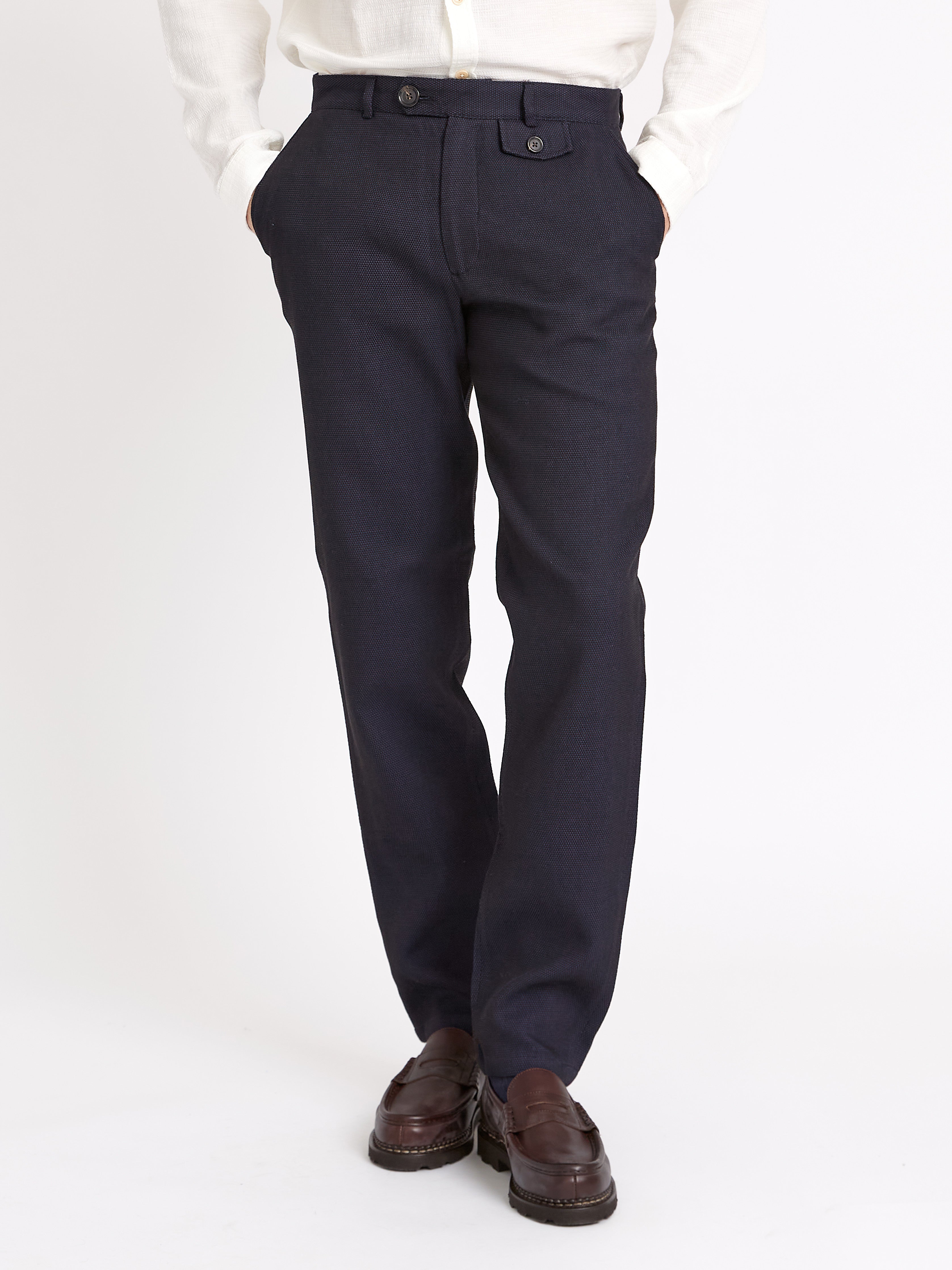  Fishtail Trousers Morva Navy