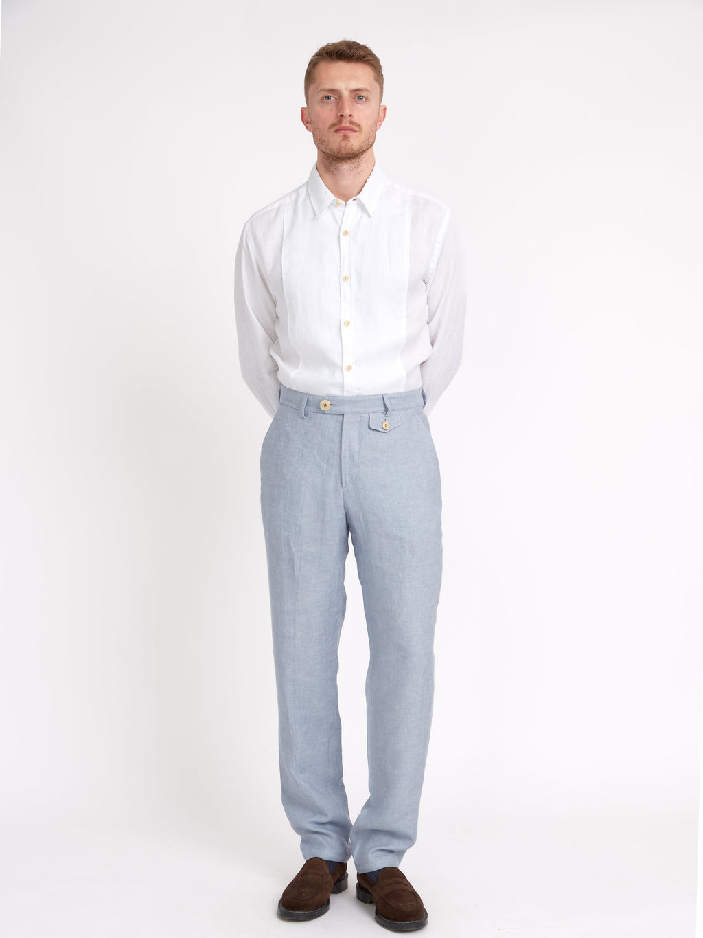  Fishtail Trousers Drescher Blue