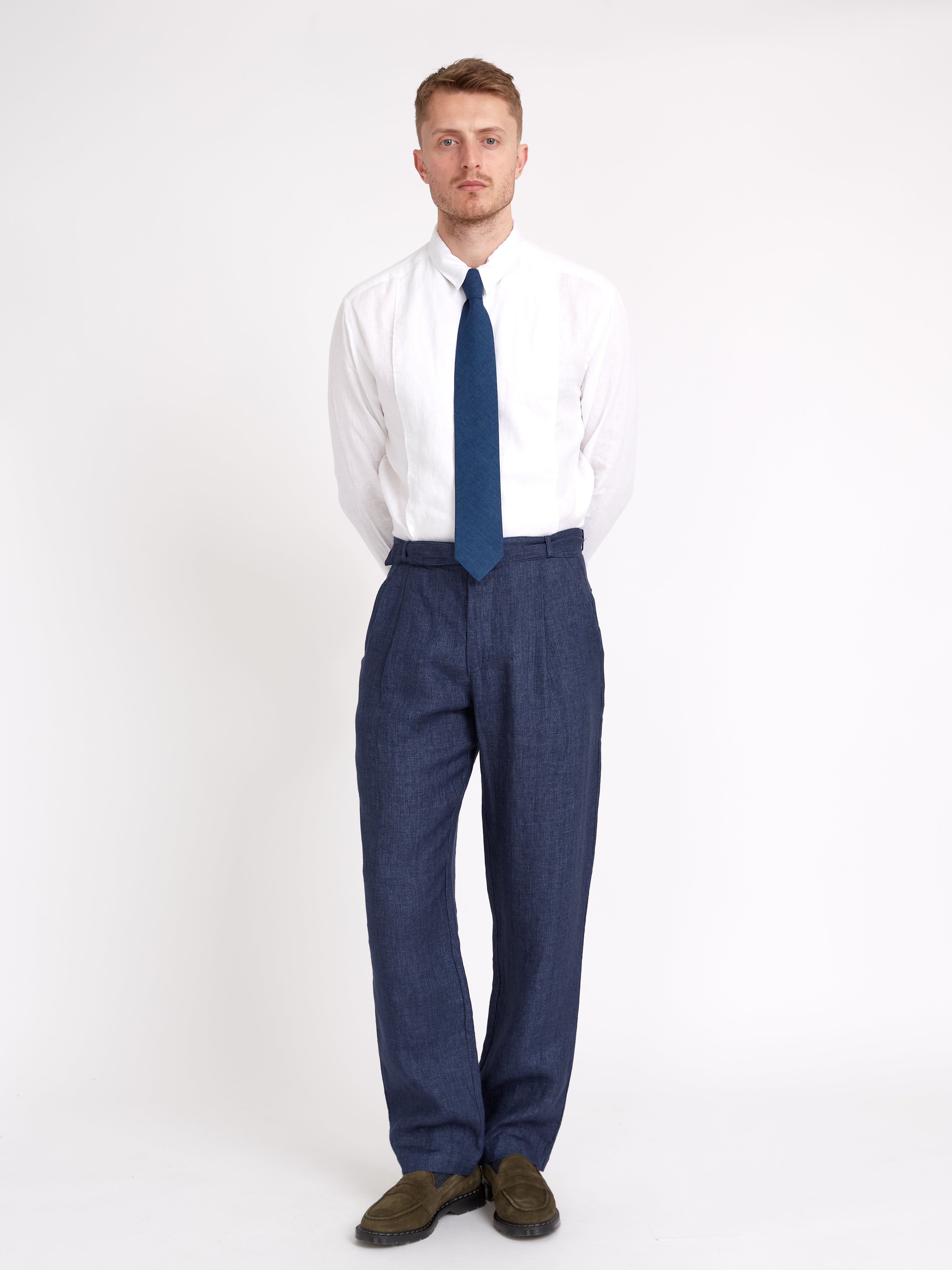  Belted Trousers Dubrow Navy