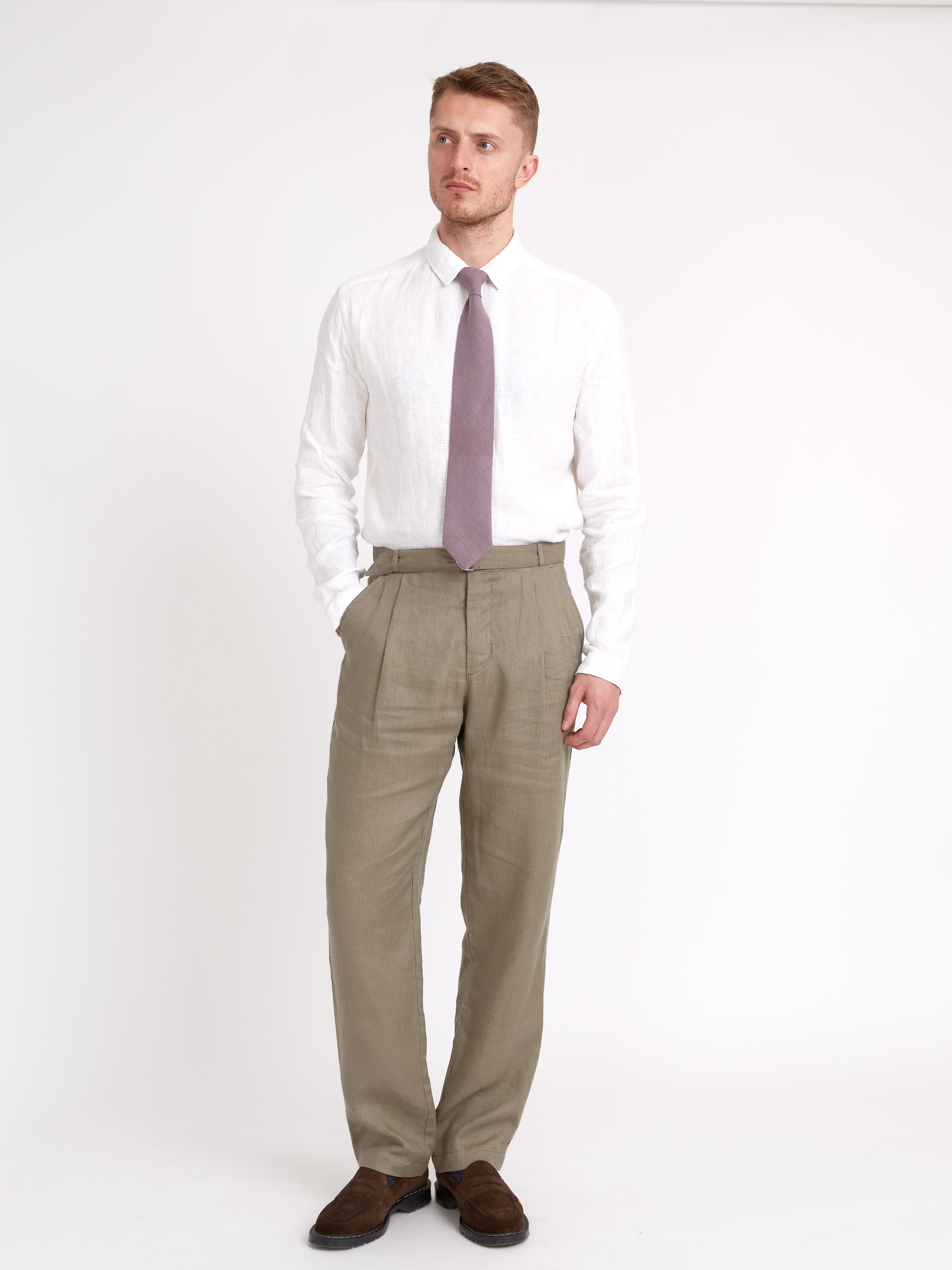  Belted Trousers Padworth Stone
