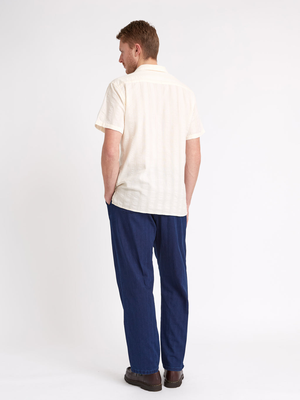  Morton Pleated Trousers Faye Indigo Blue