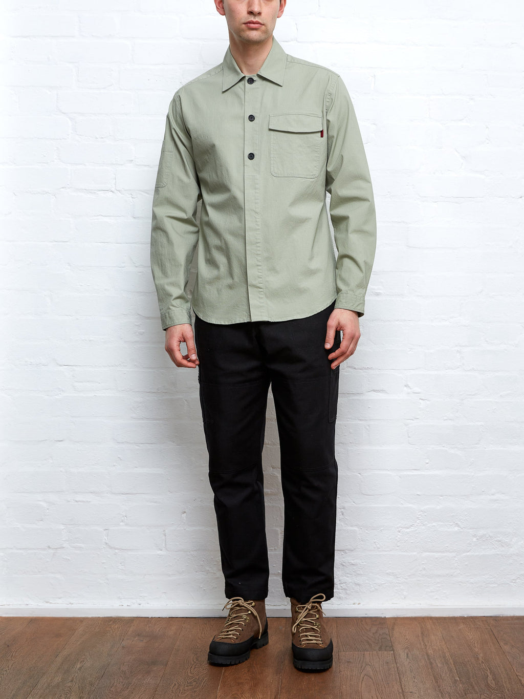  Oliver Spencer X Niwaki Haru Gardening Overshirt Hyde Green