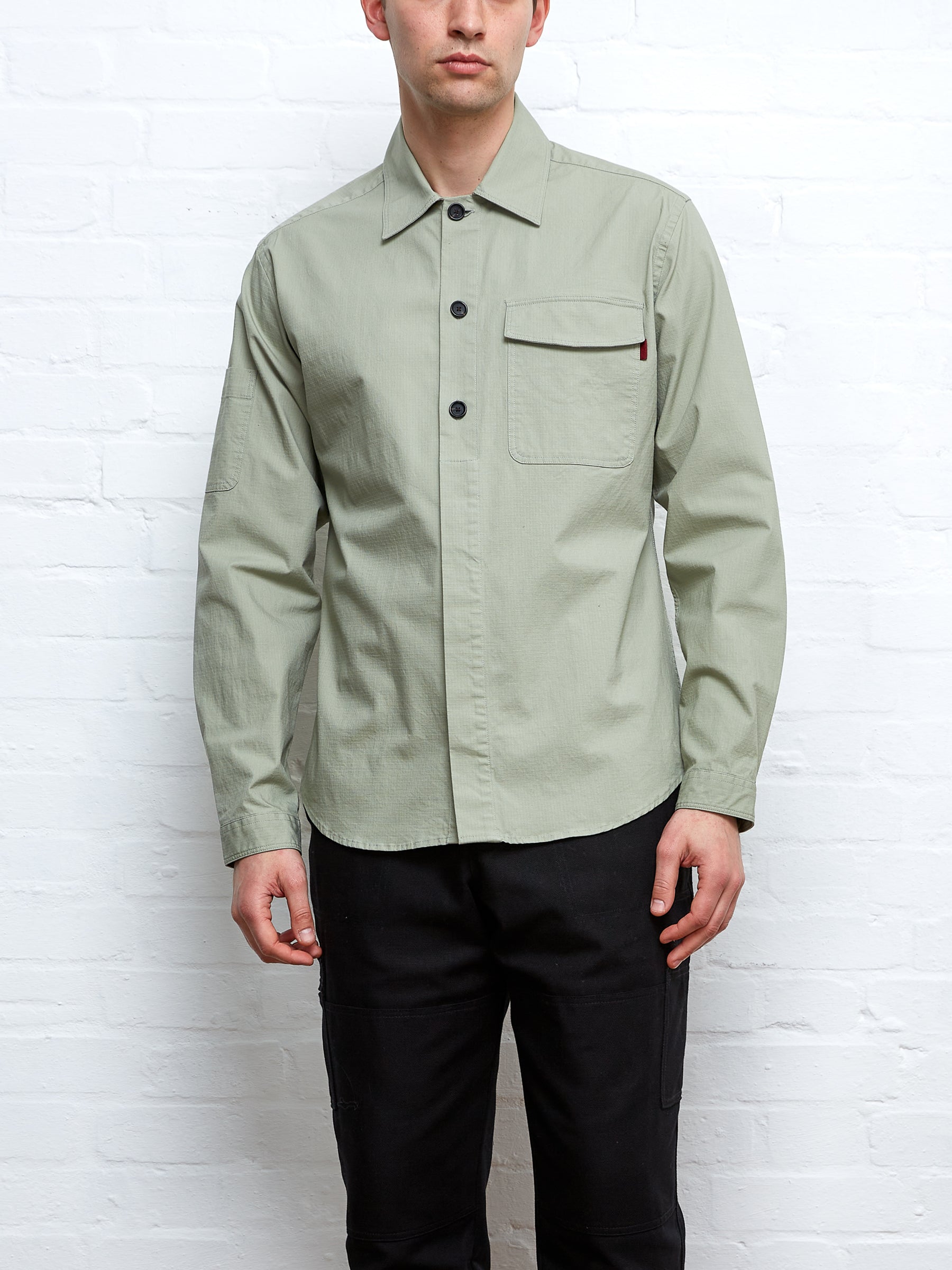  Oliver Spencer X Niwaki Haru Gardening Overshirt Hyde Green