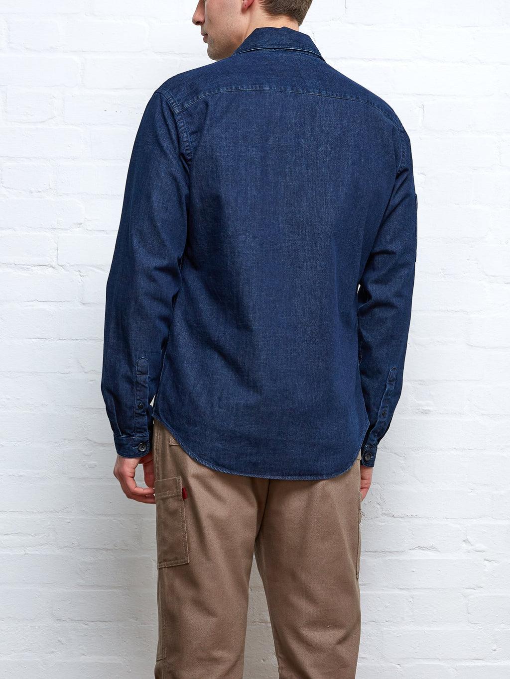  Oliver Spencer X Niwaki Haru Gardening Overshirt Mullins Denim Indigo Rinse