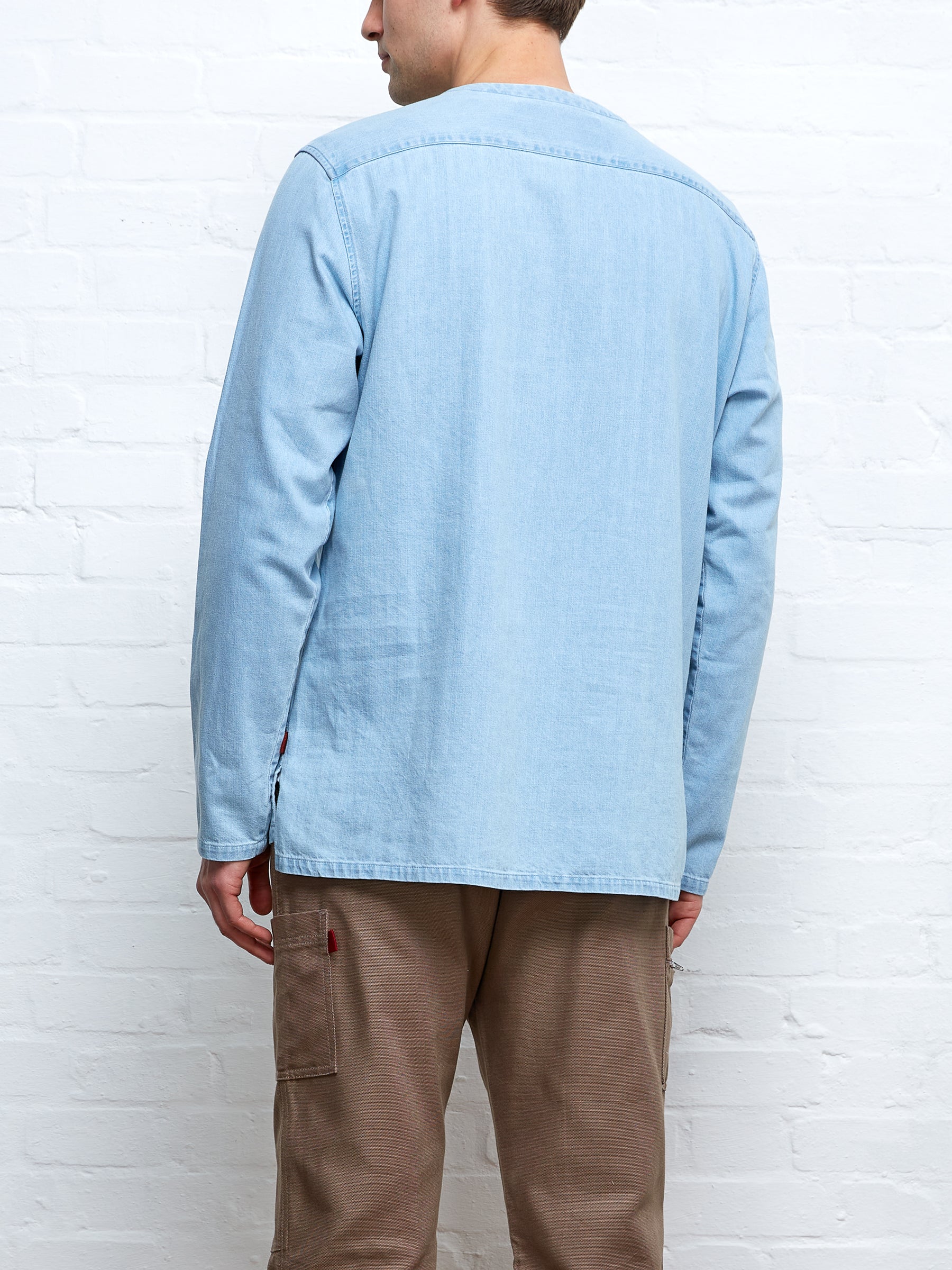 Oliver Spencer X Niwaki Ohana Gardening Smock Mullins Denim Indigo Light