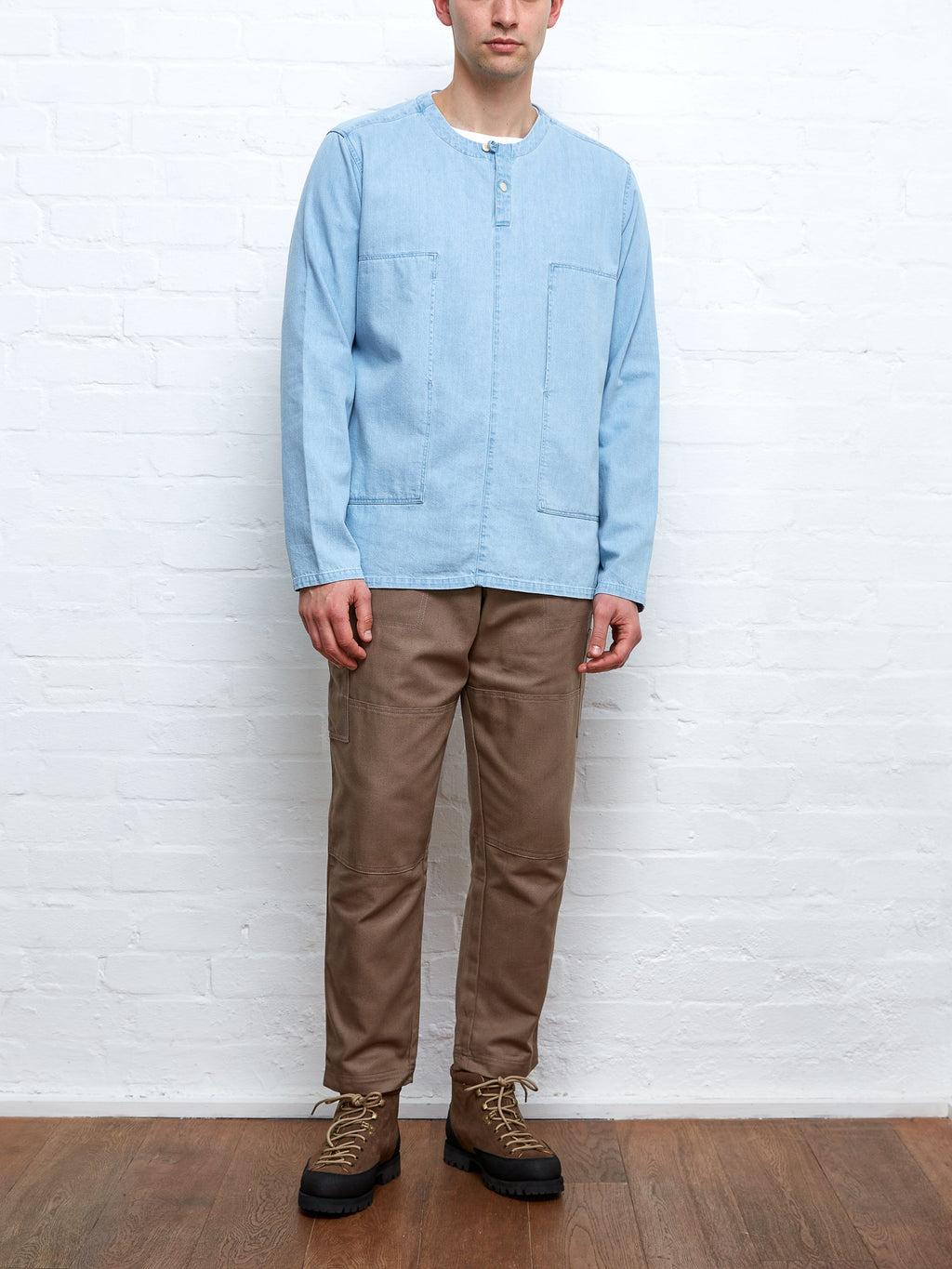  Oliver Spencer X Niwaki Ohana Gardening Smock Mullins Denim Indigo Light