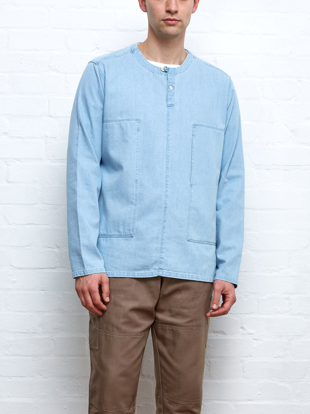  Oliver Spencer X Niwaki Ohana Gardening Smock Mullins Denim Indigo Light